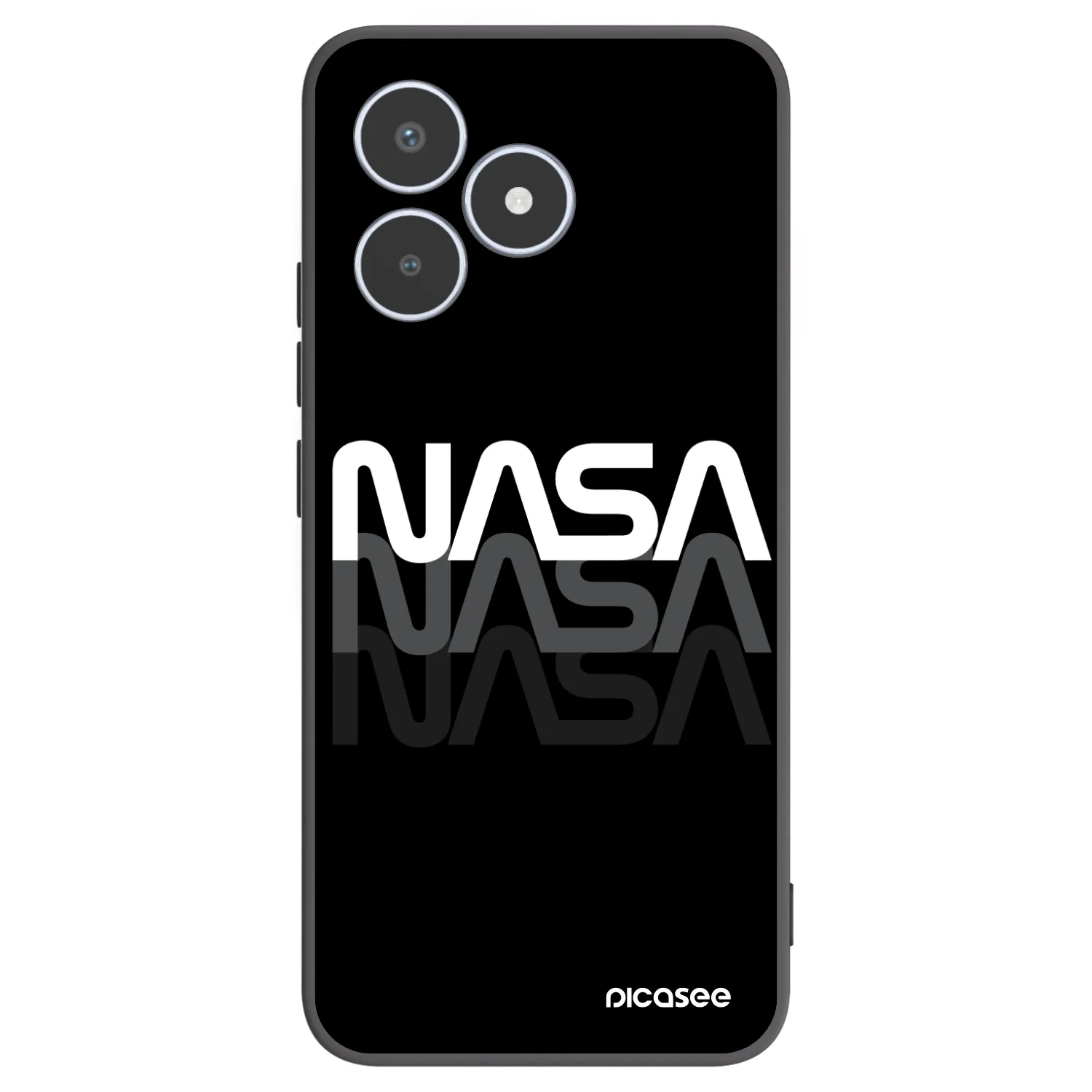 Picasee silikonowe czarne etui na Realme C53 - NASA Triple