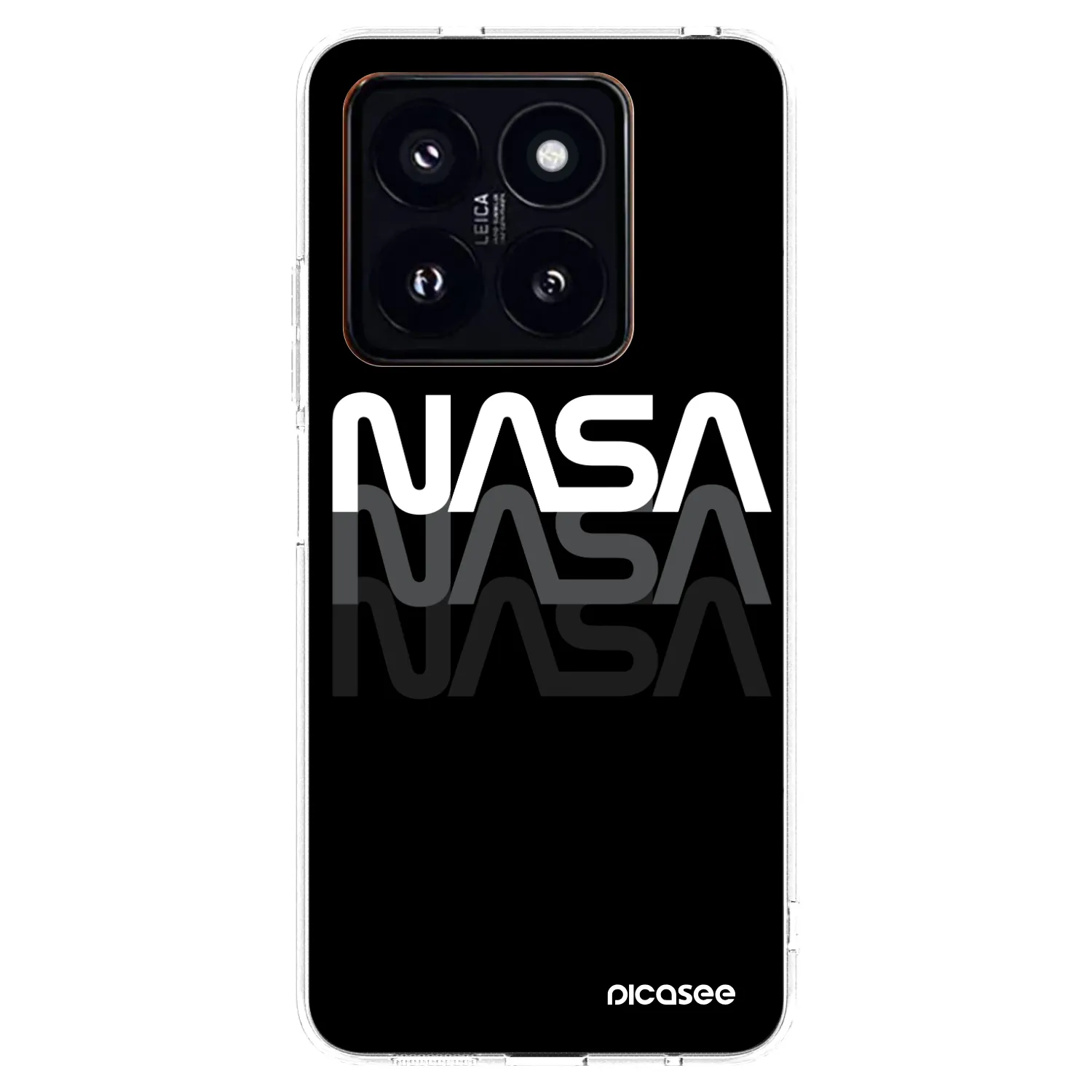 Picasee silikonowe przeźroczyste etui na Xiaomi 14 Pro - NASA Triple