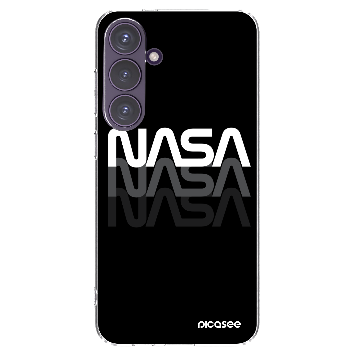 Picasee silikonowe przeźroczyste etui na Samsung Galaxy S24+ S926B 5G - NASA Triple