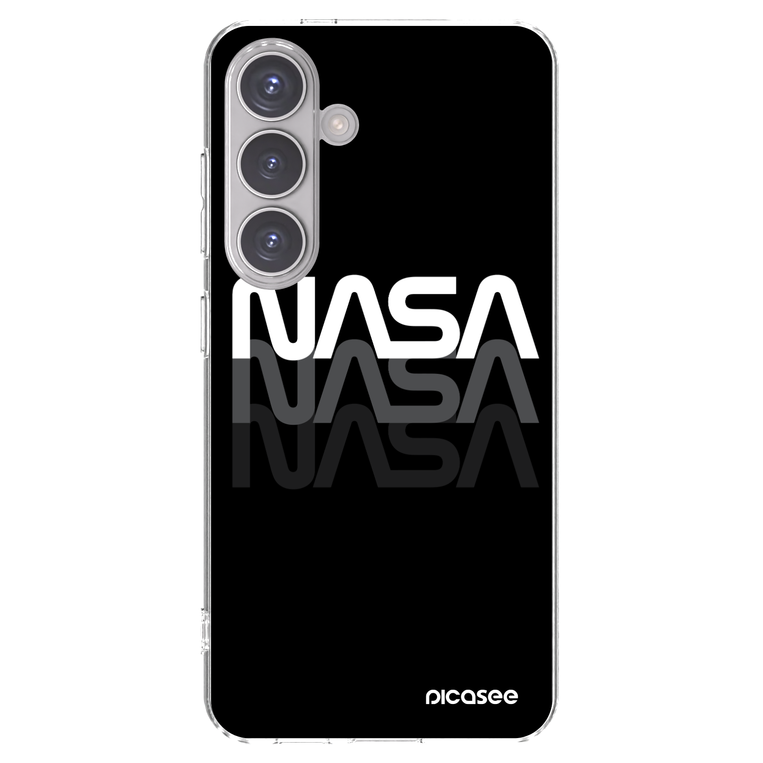 Picasee silikonowe przeźroczyste etui na Samsung Galaxy S24 S921B 5G - NASA Triple