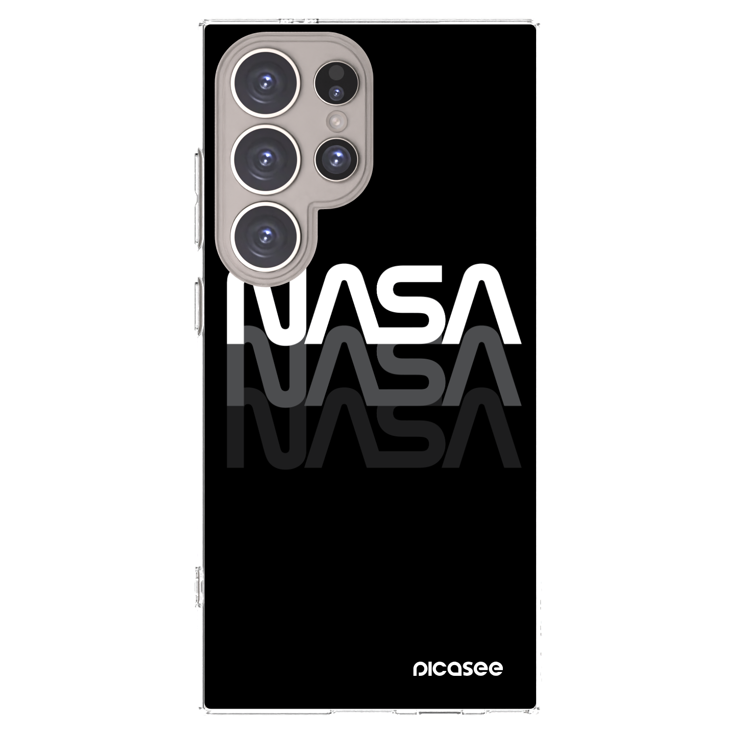 Picasee silikonowe przeźroczyste etui na Samsung Galaxy S24 Ultra S928B 5G - NASA Triple