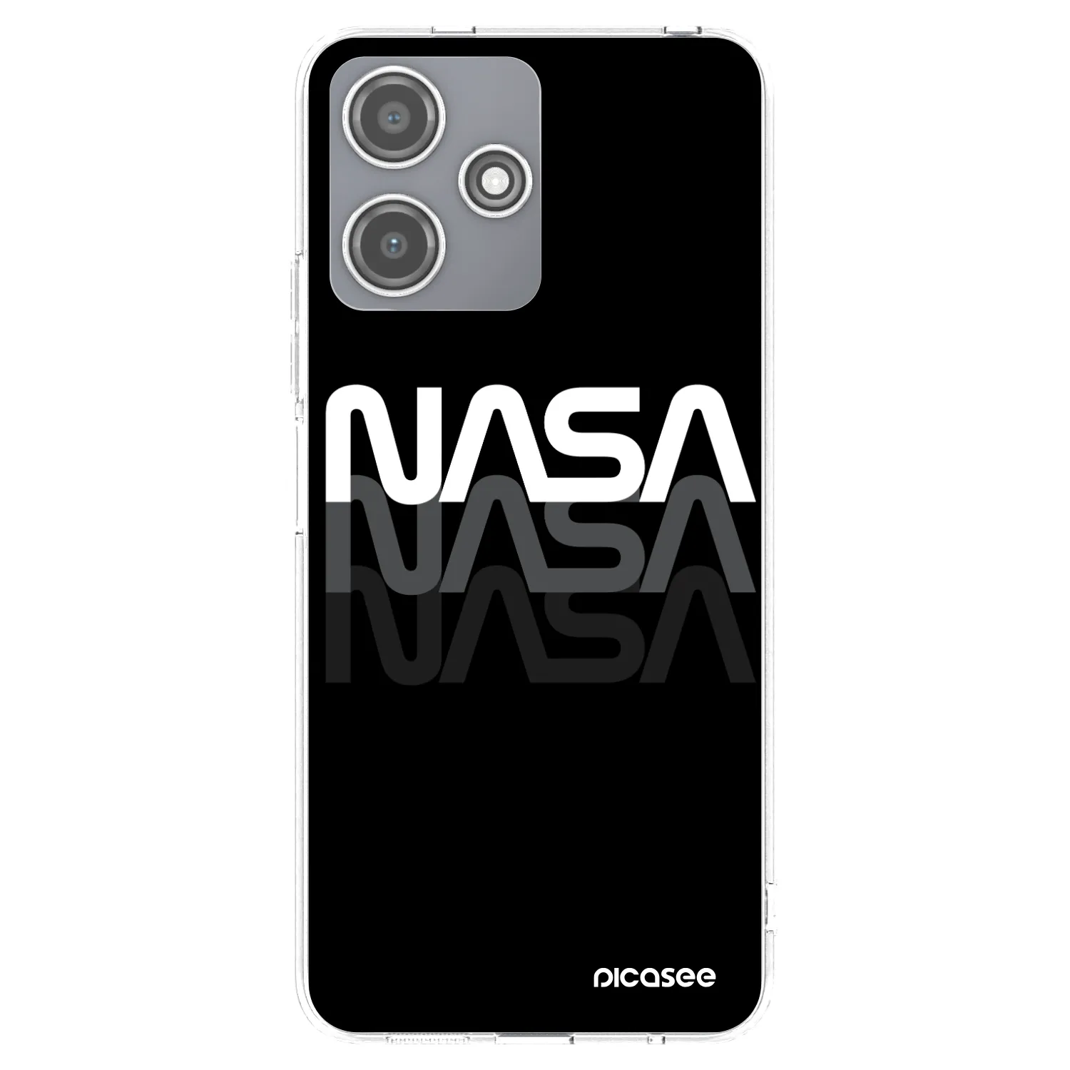 Picasee silikonowe przeźroczyste etui na Xiaomi Redmi 12 5G - NASA Triple