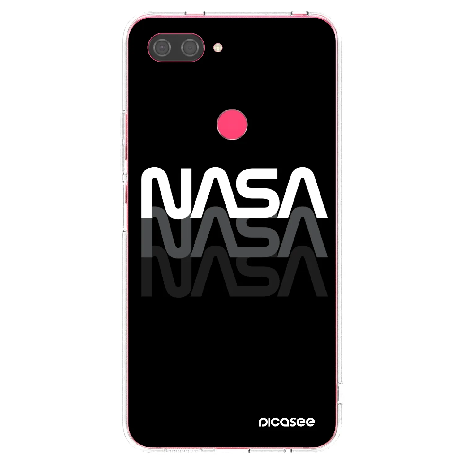 Picasee silikonowe przeźroczyste etui na Xiaomi Mi 8 Lite - NASA Triple