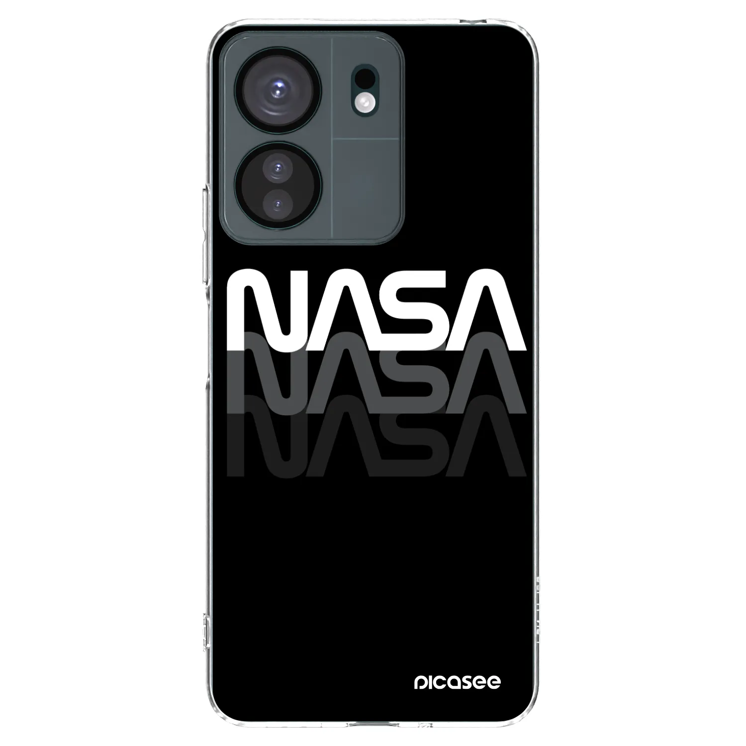 Picasee silikonowe przeźroczyste etui na Xiaomi Redmi 13C 4G - NASA Triple