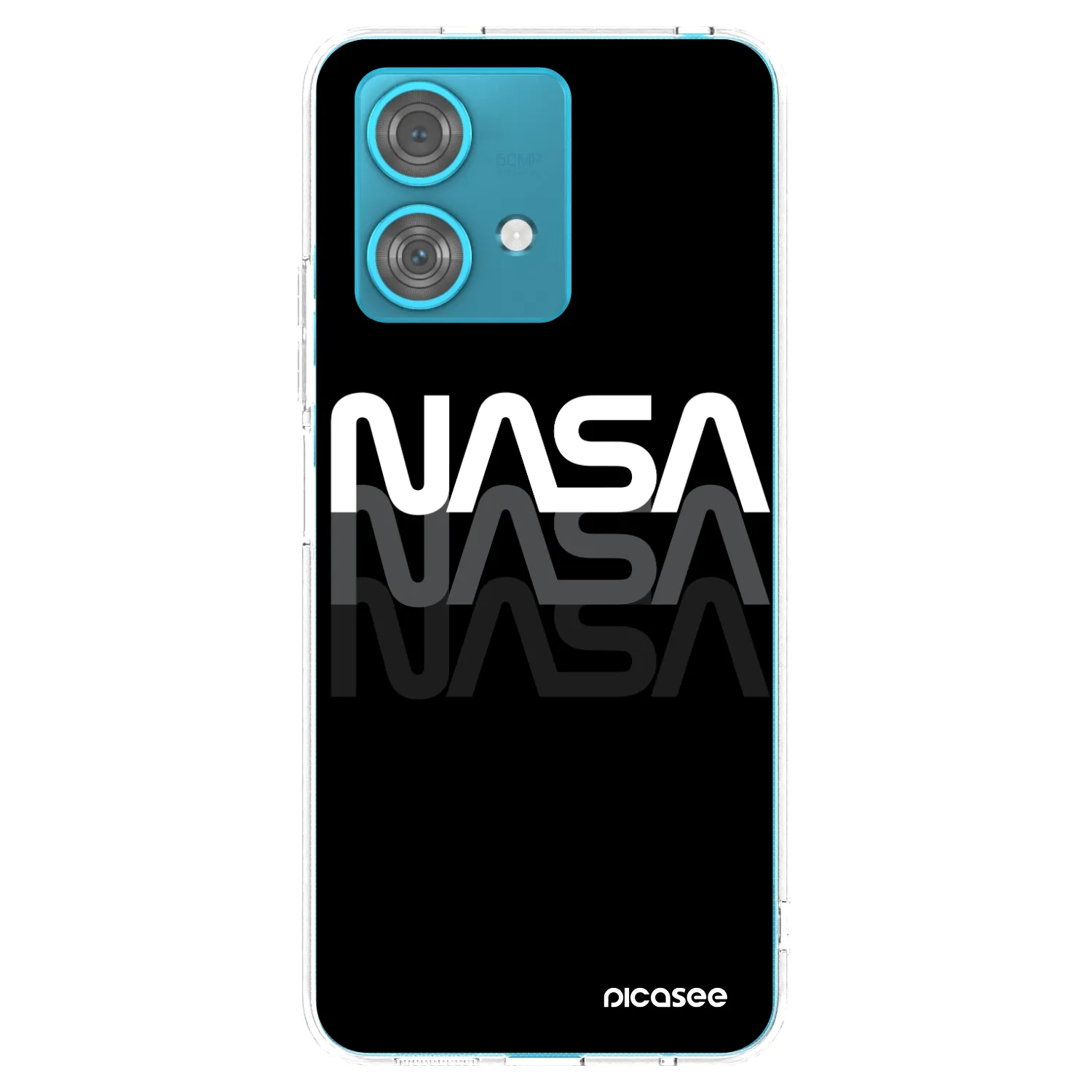Picasee silikonowe przeźroczyste etui na Motorola Edge 40 Neo - NASA Triple