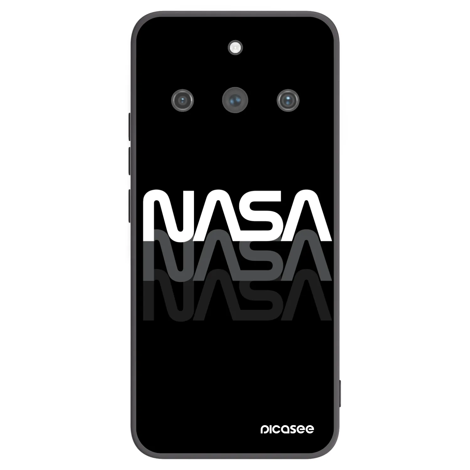Picasee silikonowe czarne etui na Realme 11 Pro+ - NASA Triple
