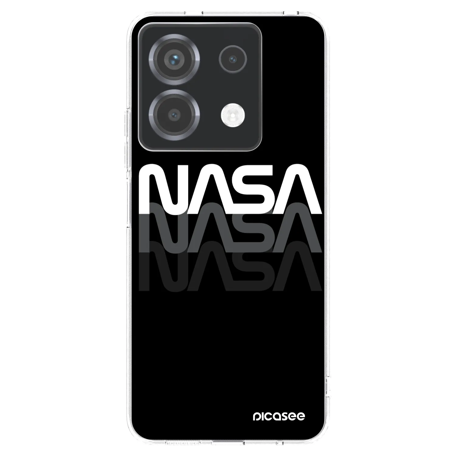 Picasee silikonowe przeźroczyste etui na Xiaomi Poco X6 - NASA Triple