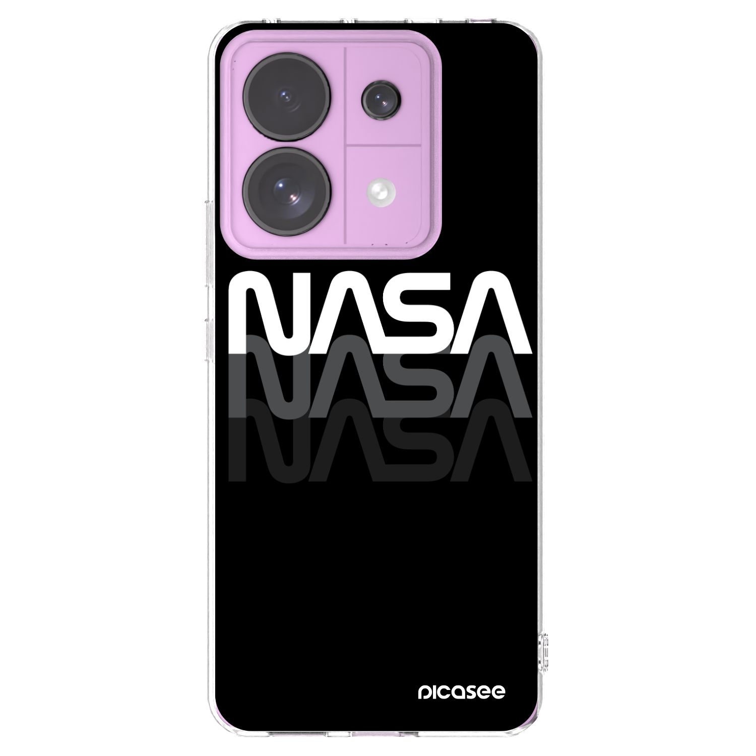 Picasee silikonowe przeźroczyste etui na Xiaomi Redmi Note 13 Pro 5G - NASA Triple