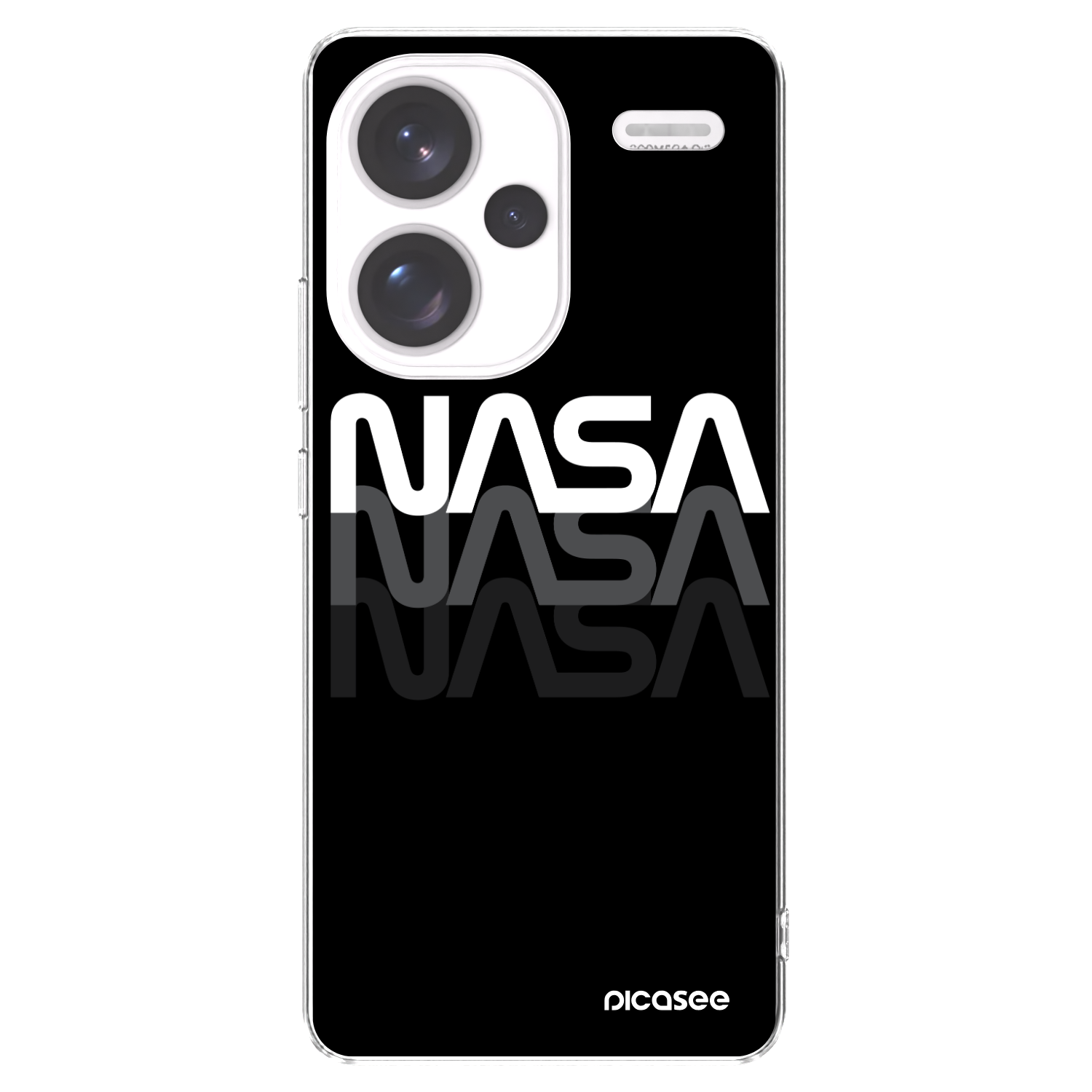 Picasee silikonowe przeźroczyste etui na Xiaomi Redmi Note 13 Pro+ 5G - NASA Triple