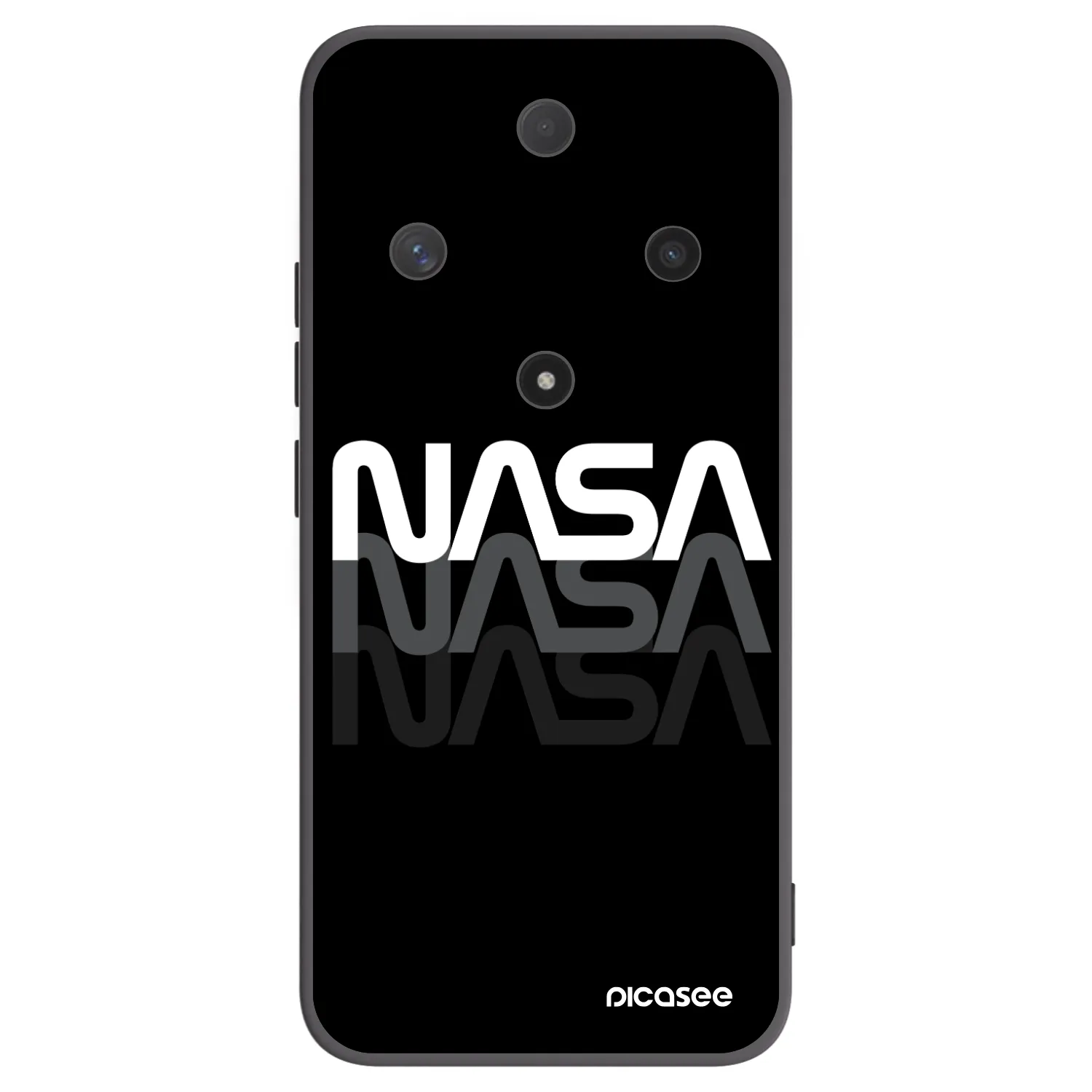 Picasee silikonowe czarne etui na Honor Magic6 Lite 5G - NASA Triple