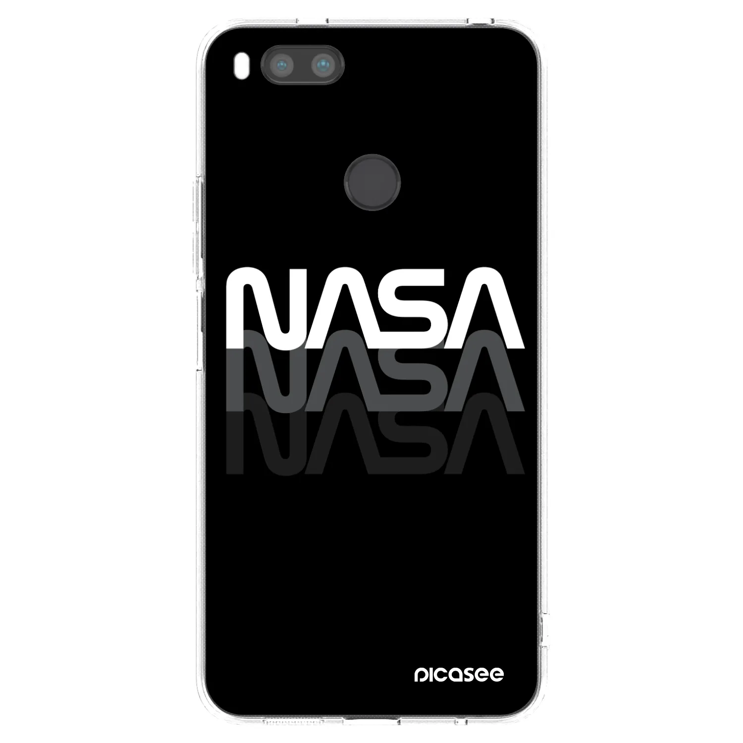 Picasee silikonowe przeźroczyste etui na Xiaomi Mi A1 Global - NASA Triple