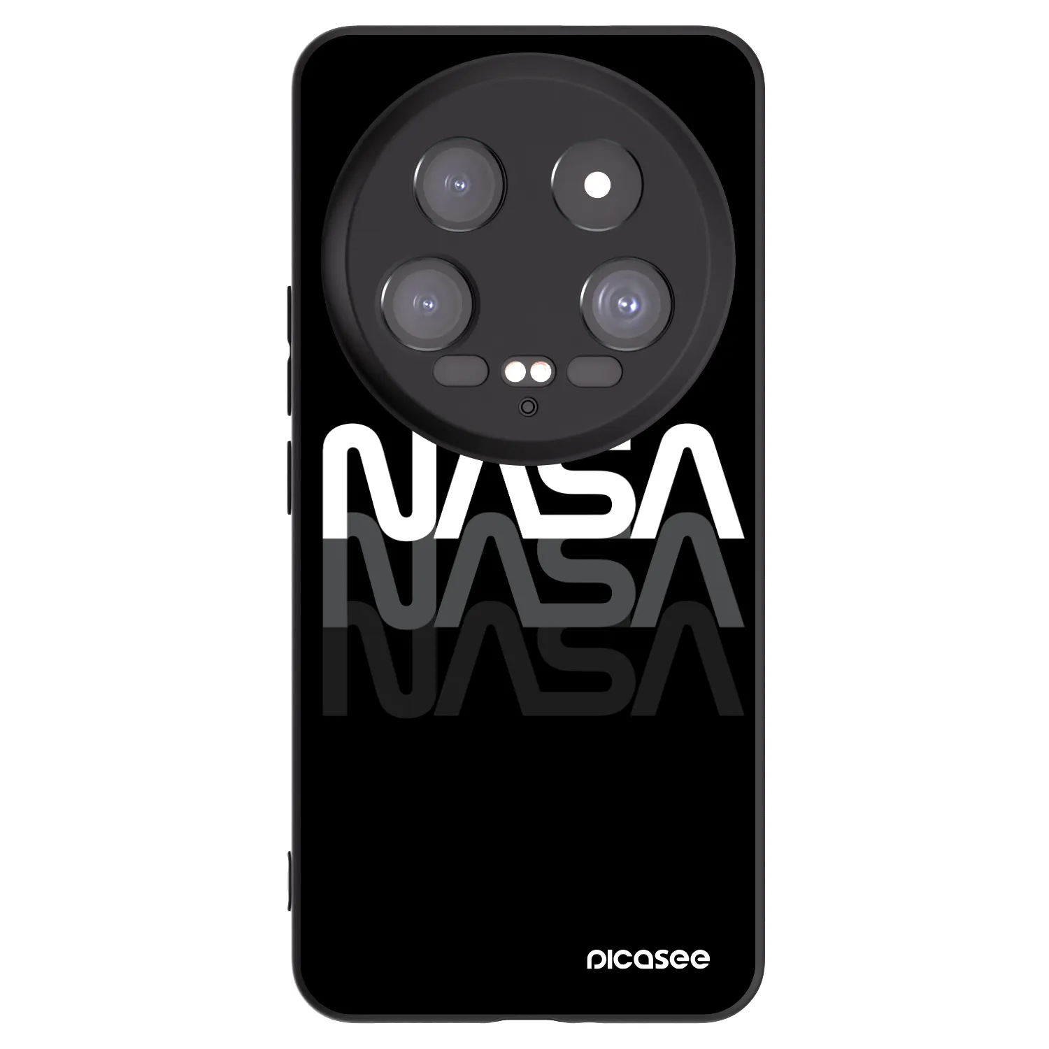 Picasee silikonowe czarne etui na Xiaomi 14 Ultra - NASA Triple