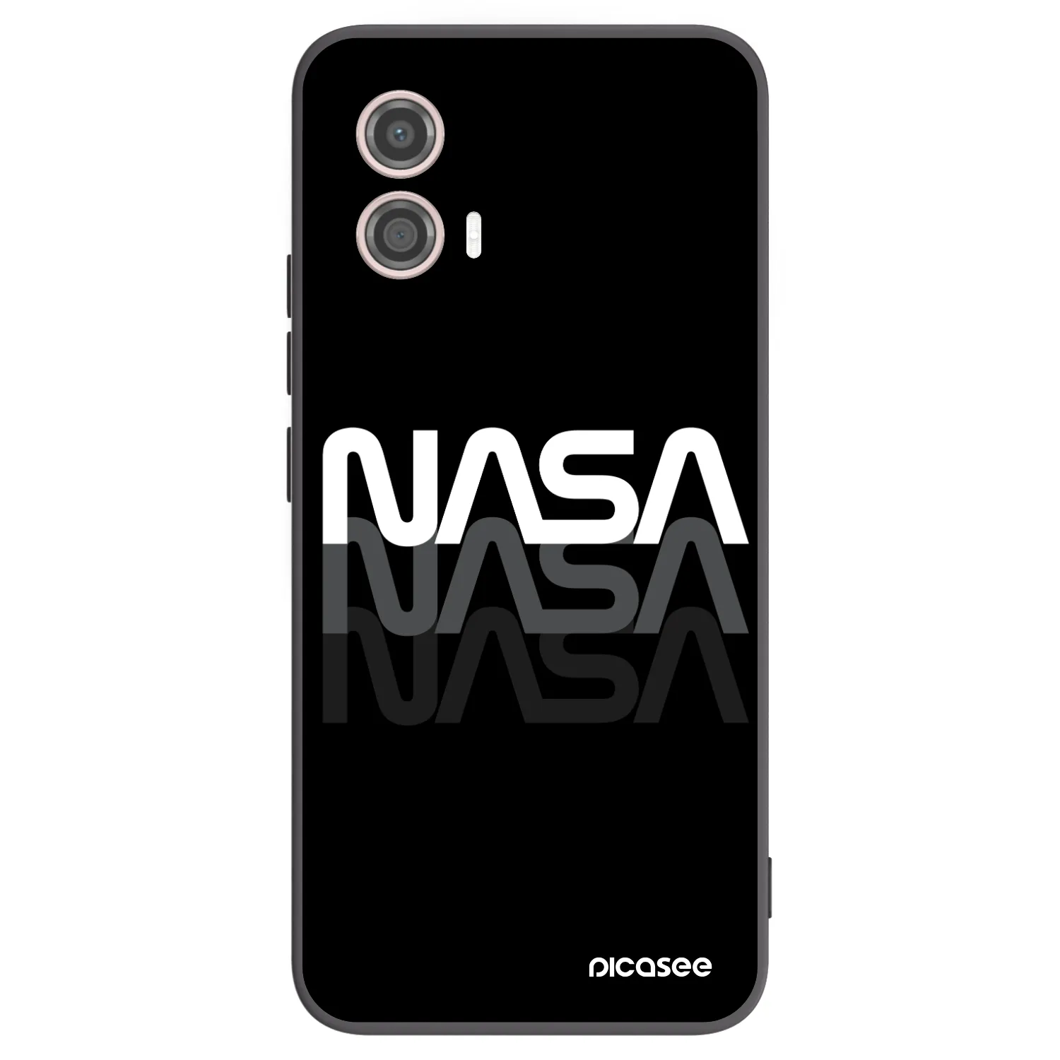 Picasee silikonowe czarne etui na Motorola Moto G53 5G - NASA Triple