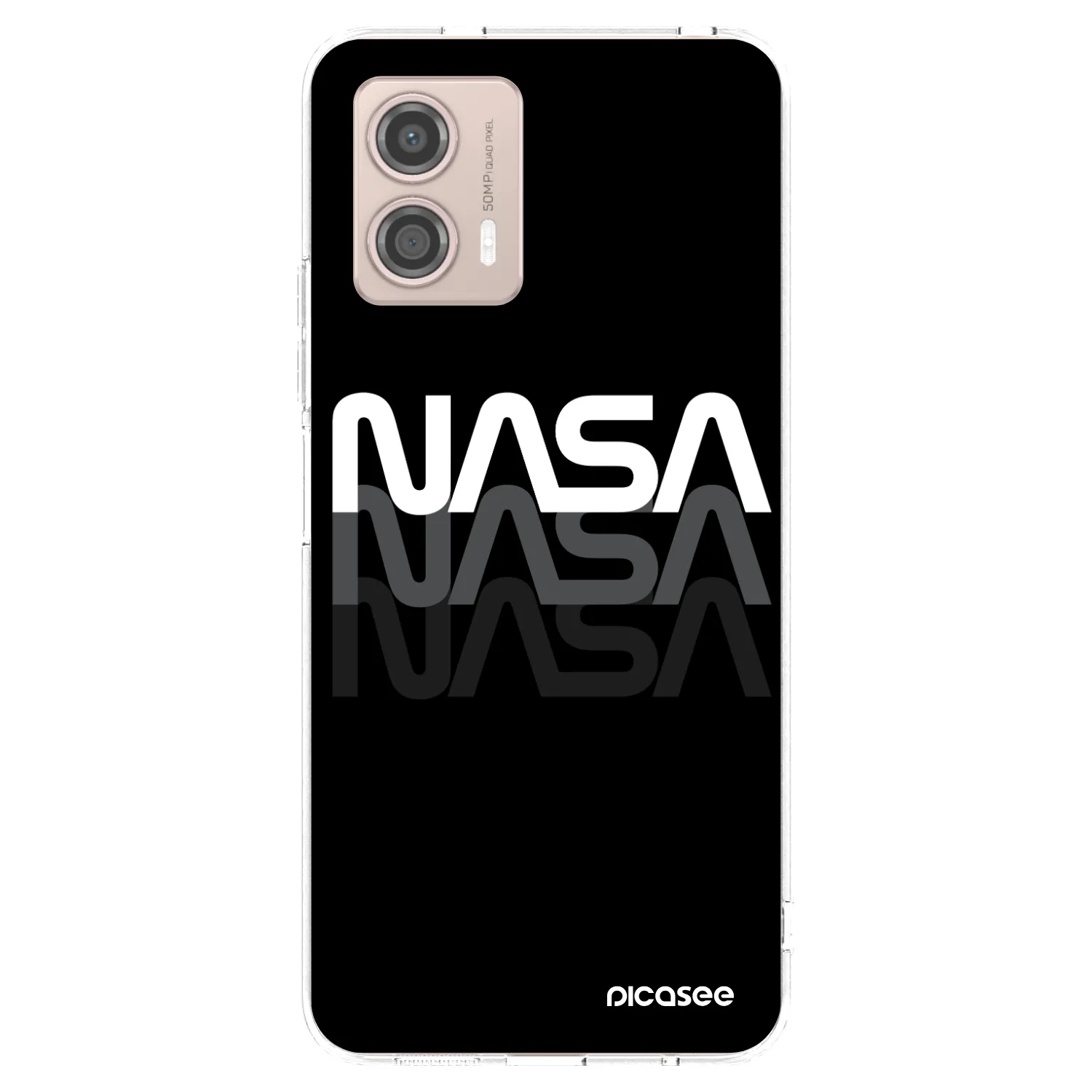Picasee silikonowe przeźroczyste etui na Motorola Moto G53 5G - NASA Triple