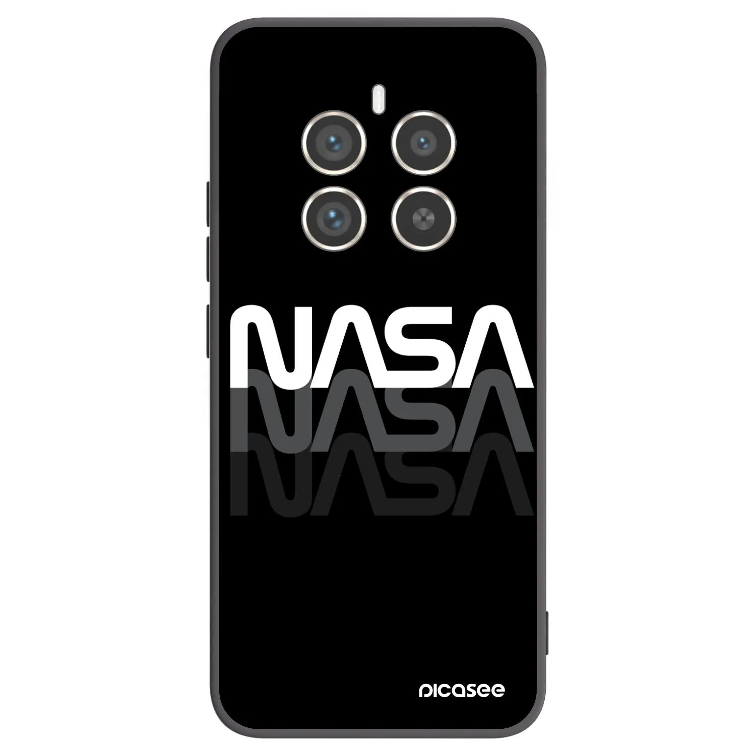 Picasee silikonowe czarne etui na Realme 12 Pro 5G - NASA Triple