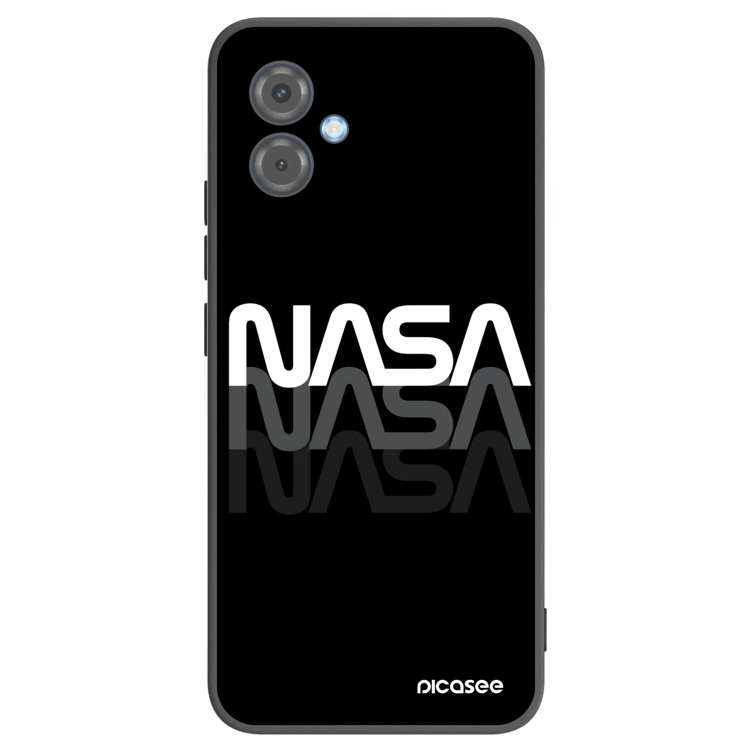 Picasee silikonowe czarne etui na Motorola Moto G14 - NASA Triple
