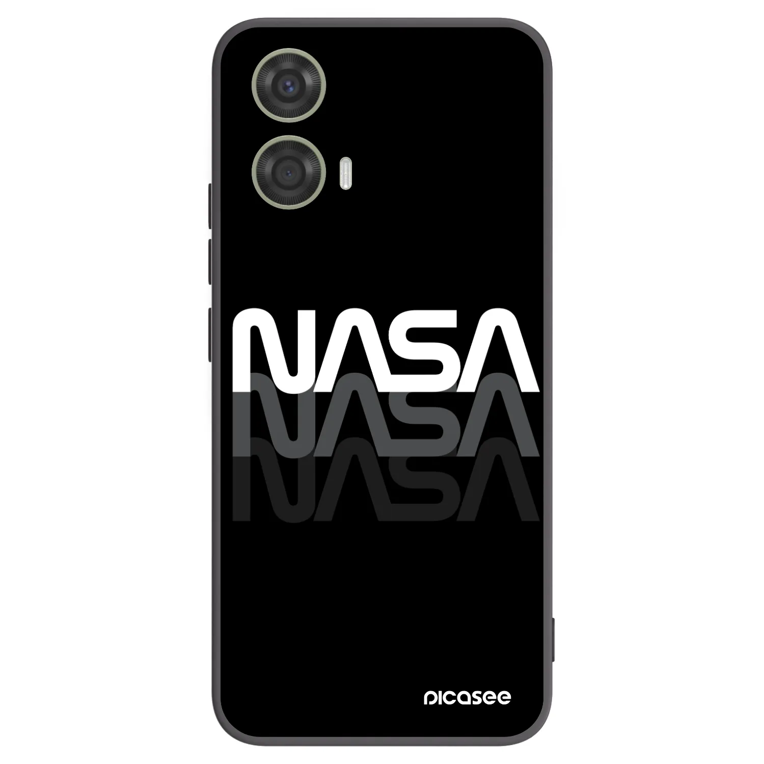 Picasee silikonowe czarne etui na Motorola Moto G24 - NASA Triple