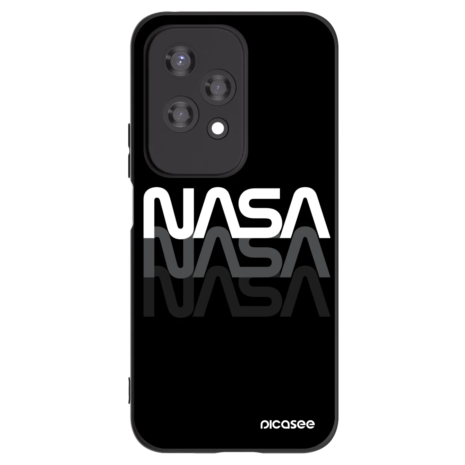 Picasee silikonowe czarne etui na Honor 200 Lite - NASA Triple