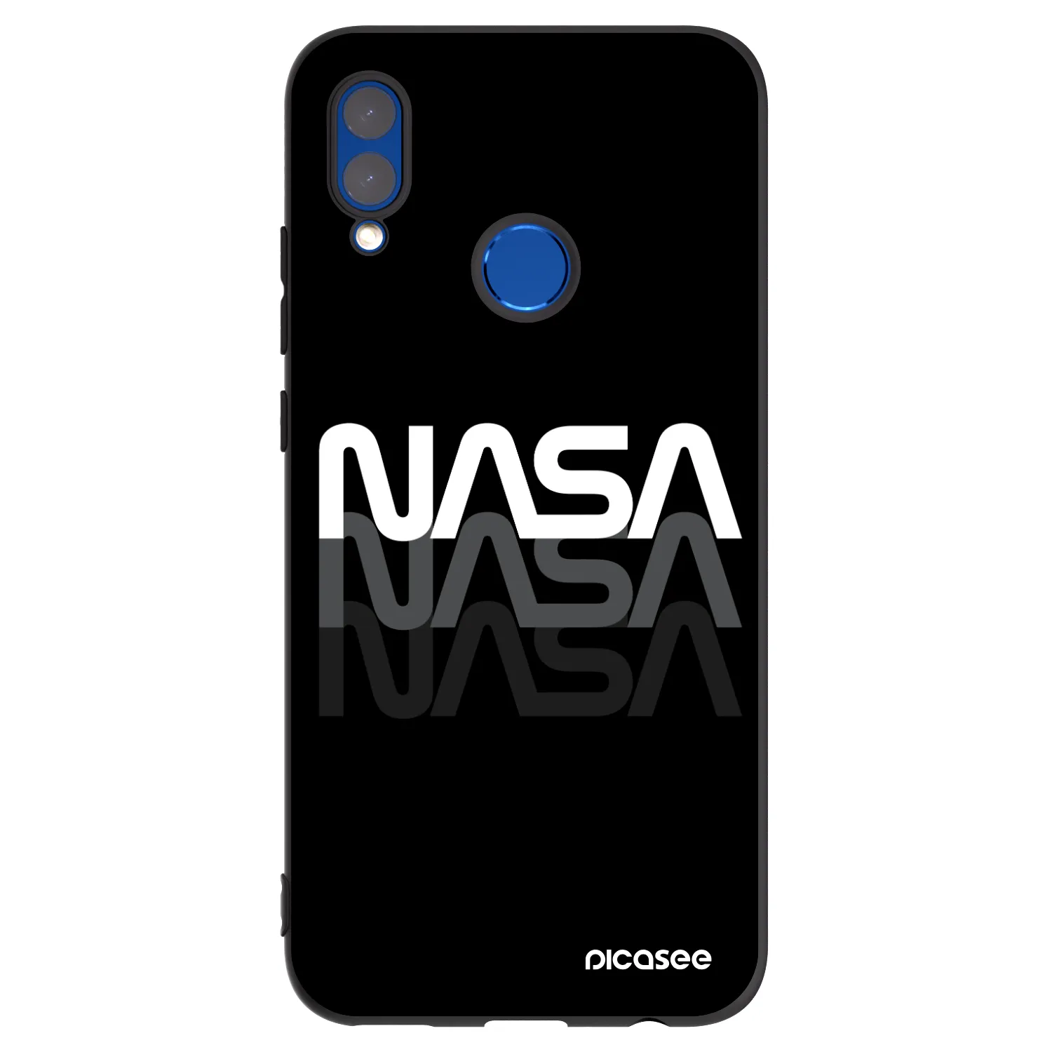 Picasee silikonowe czarne etui na Honor 10 Lite - NASA Triple