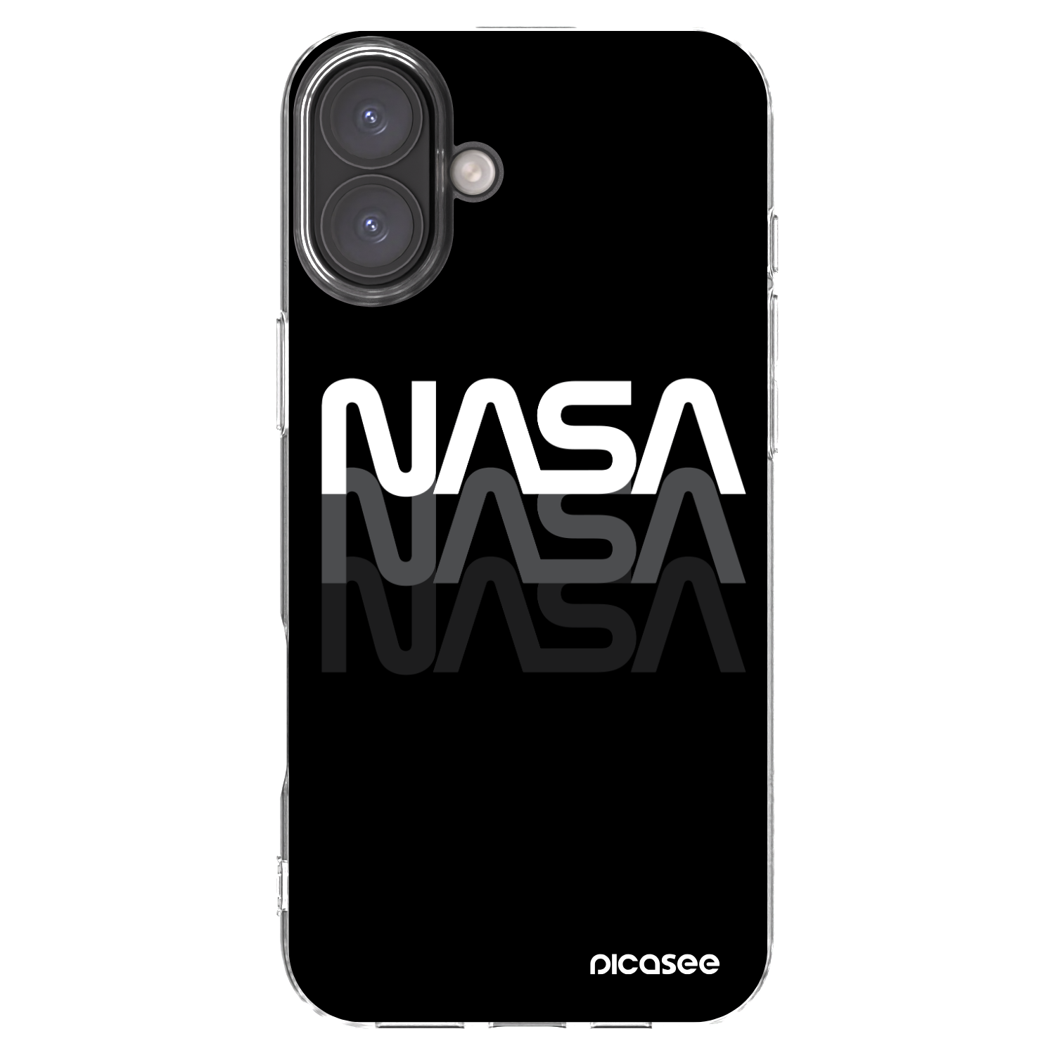 Picasee silikonowe przeźroczyste etui na Apple iPhone 16 Plus - NASA Triple