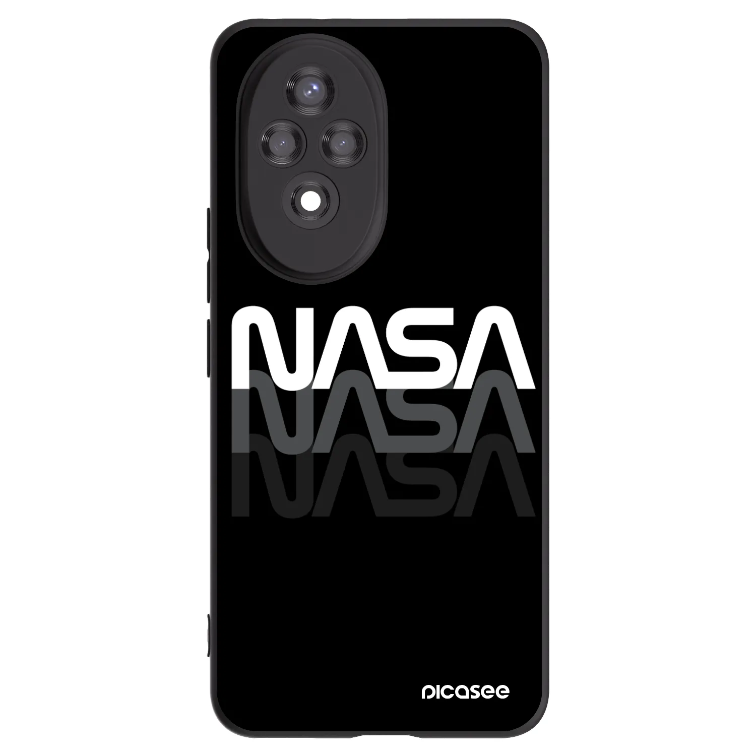 Picasee silikonowe czarne etui na Honor 200 5G - NASA Triple