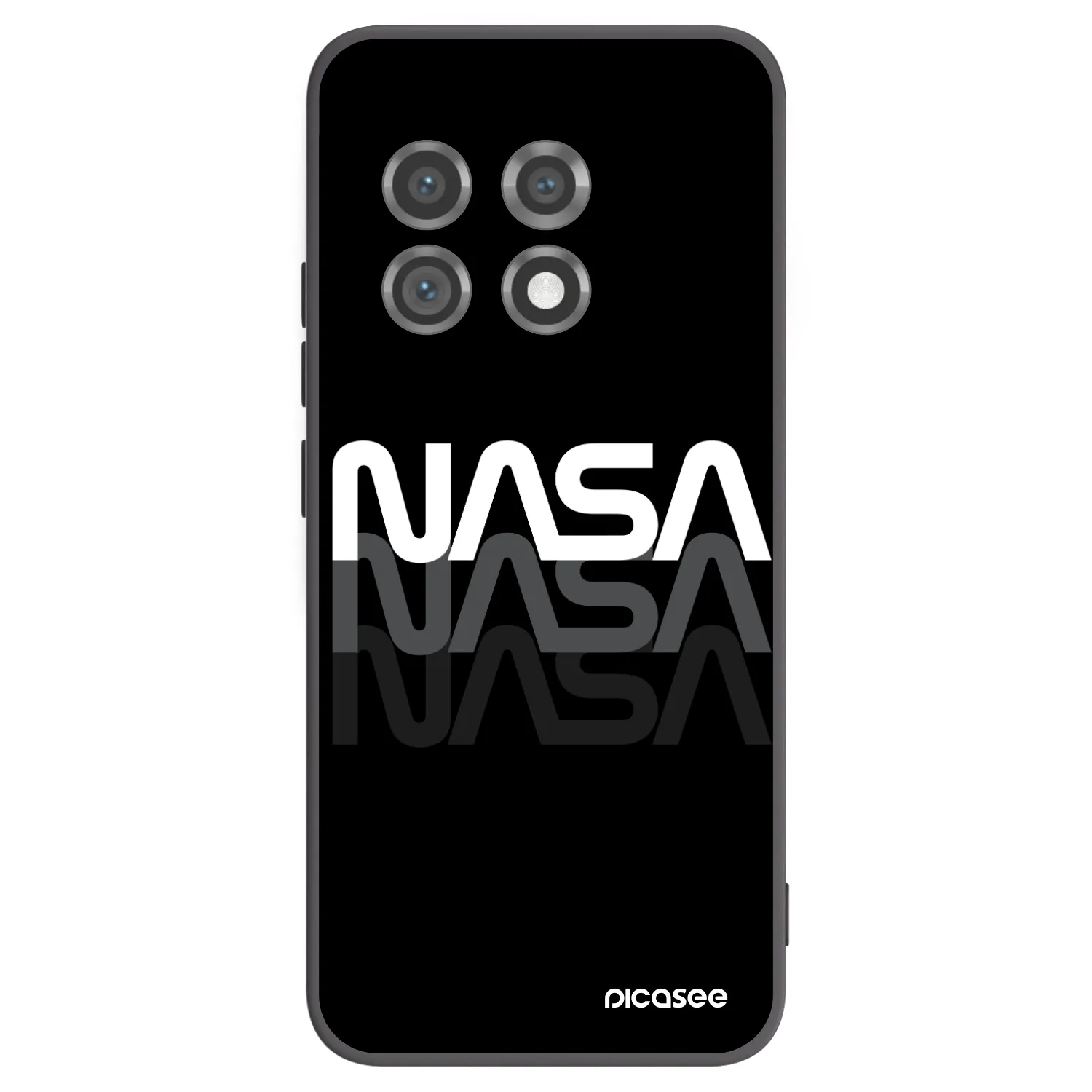 Picasee silikonowe czarne etui na OnePlus 11 5G - NASA Triple