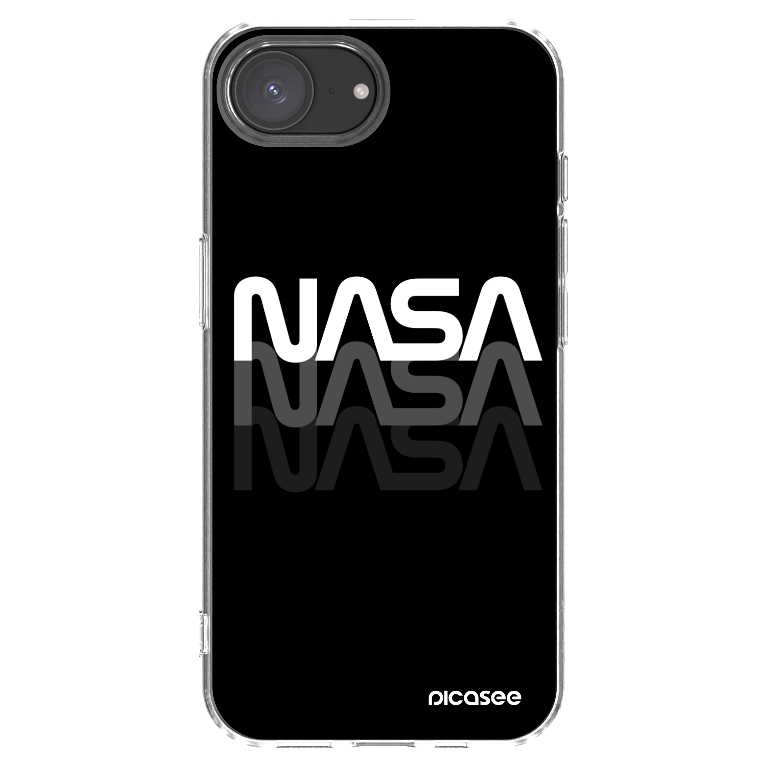 Picasee silikonowe przeźroczyste etui na Apple iPhone 16e - NASA Triple