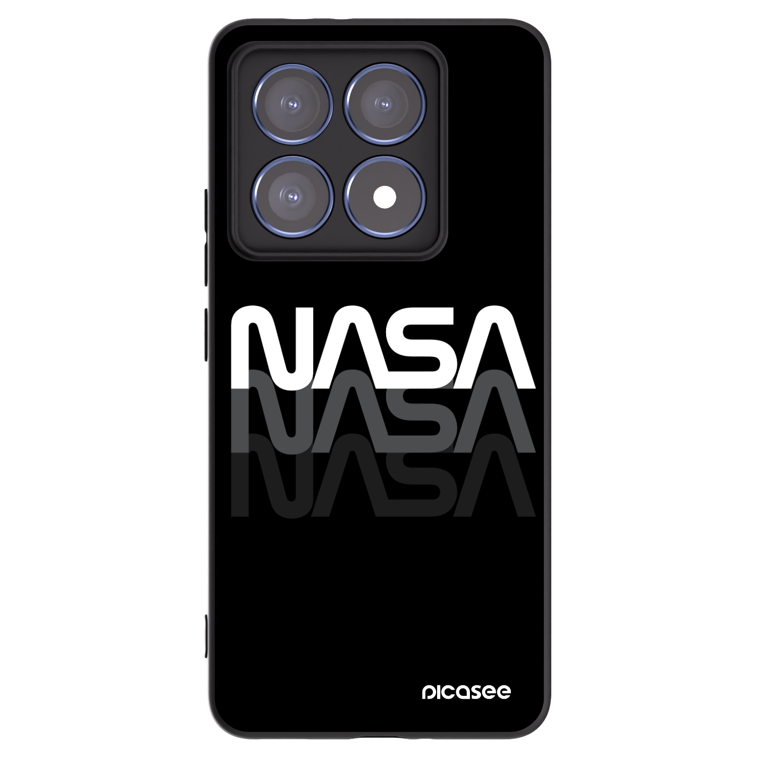 Picasee silikonowe czarne etui na Xiaomi 14T Pro - NASA Triple