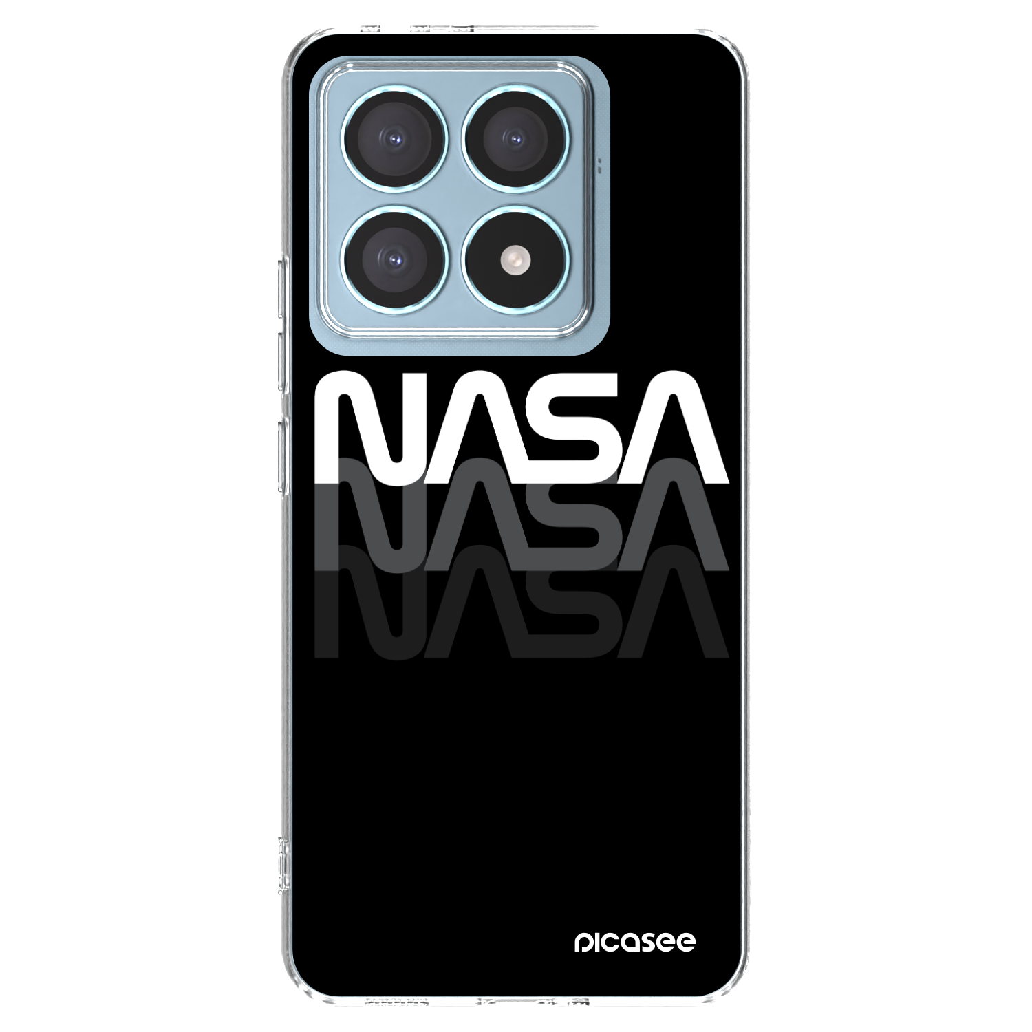 Picasee silikonowe przeźroczyste etui na Xiaomi 14T Pro - NASA Triple
