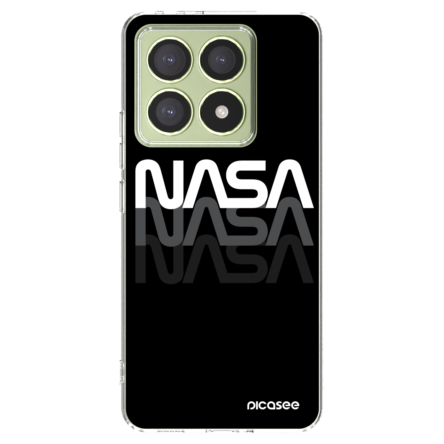Picasee silikonowe przeźroczyste etui na Xiaomi 14T - NASA Triple