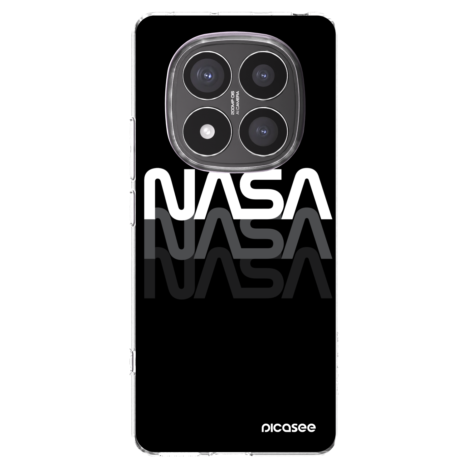Picasee silikonowe przeźroczyste etui na Xiaomi Redmi Note 14 Pro+ 5G - NASA Triple