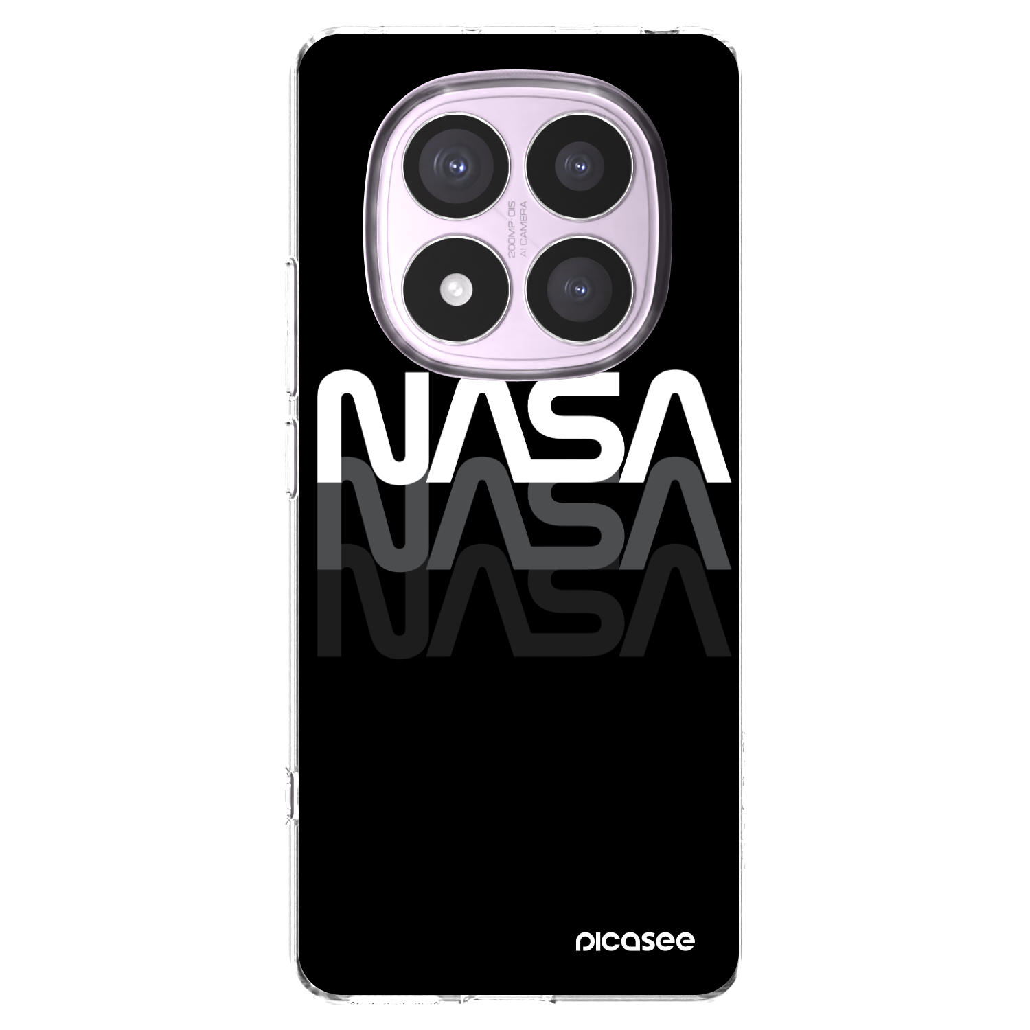 Picasee silikonowe przeźroczyste etui na Xiaomi Redmi Note 14 Pro 5G - NASA Triple