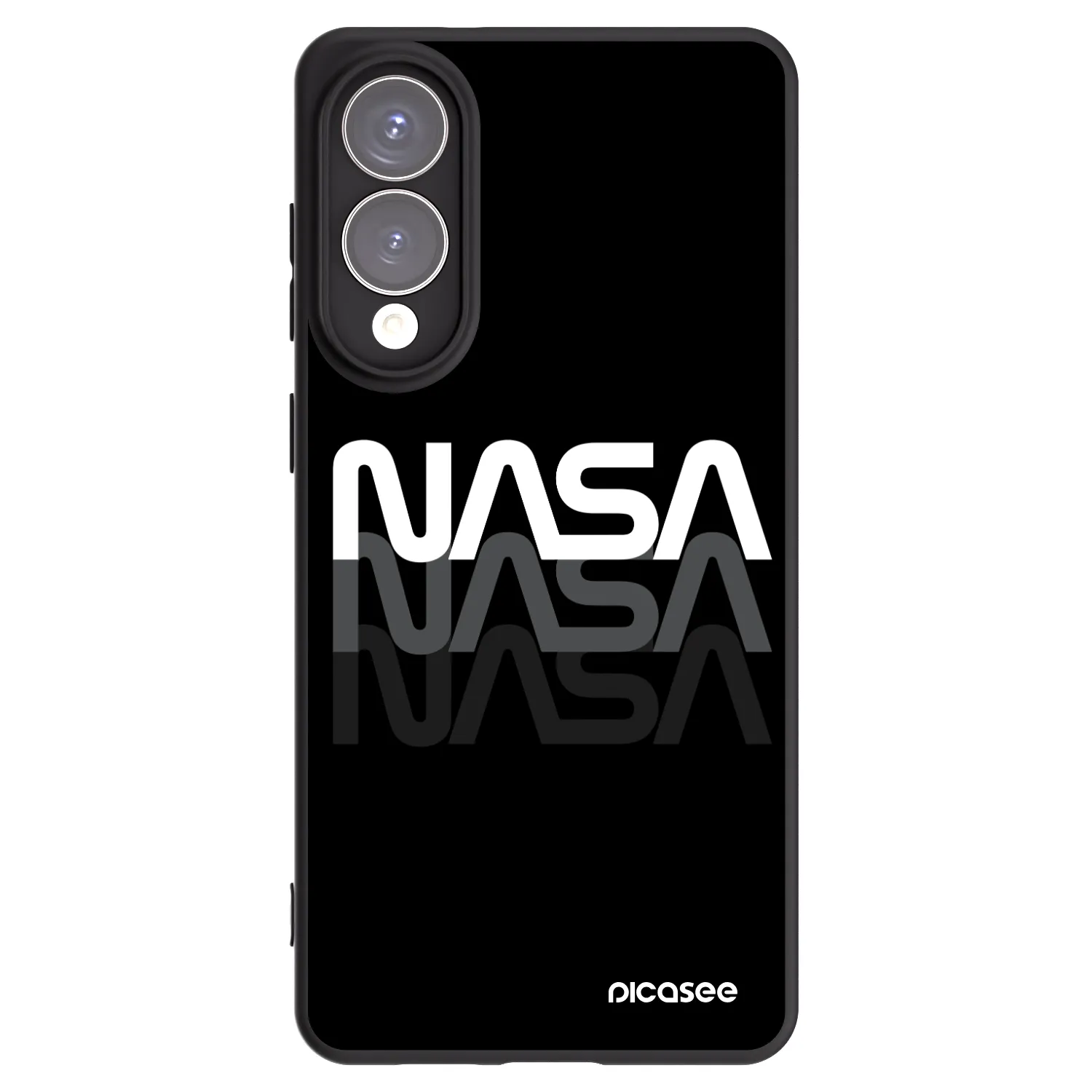 Picasee silikonowe czarne etui na Samsung Galaxy S25 Edge 5G - NASA Triple