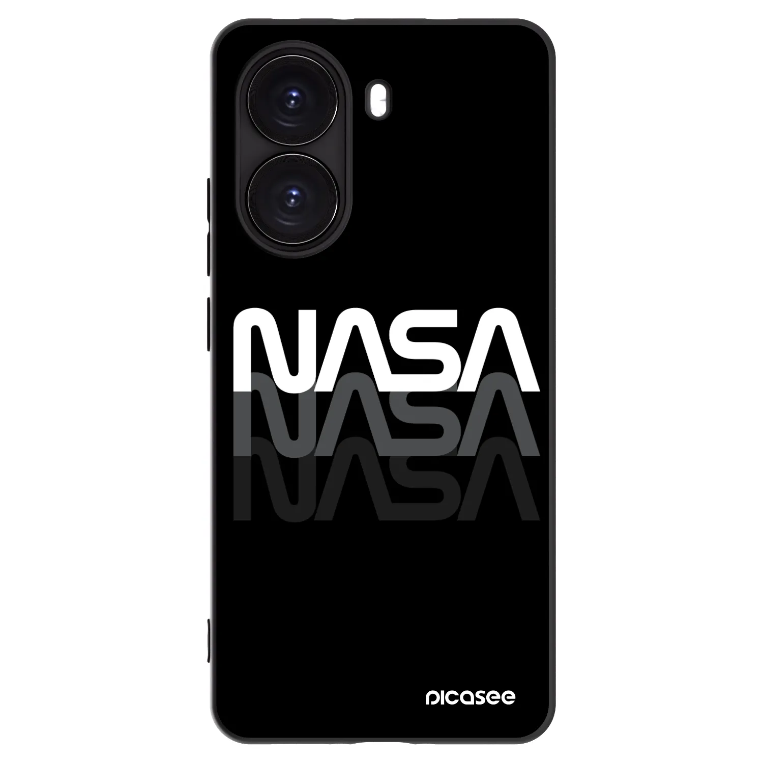 Picasee silikonowe czarne etui na Xiaomi Poco X7 Pro 5G - NASA Triple