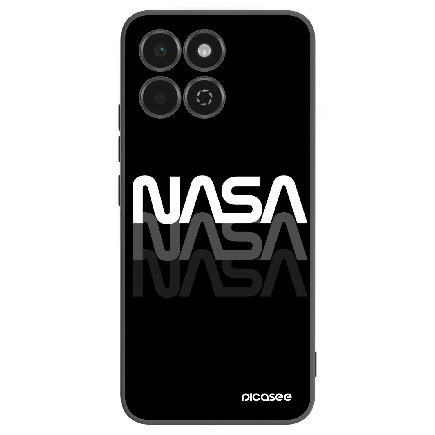 Picasee silikonowe czarne etui na Honor 200 Smart 5G - NASA Triple