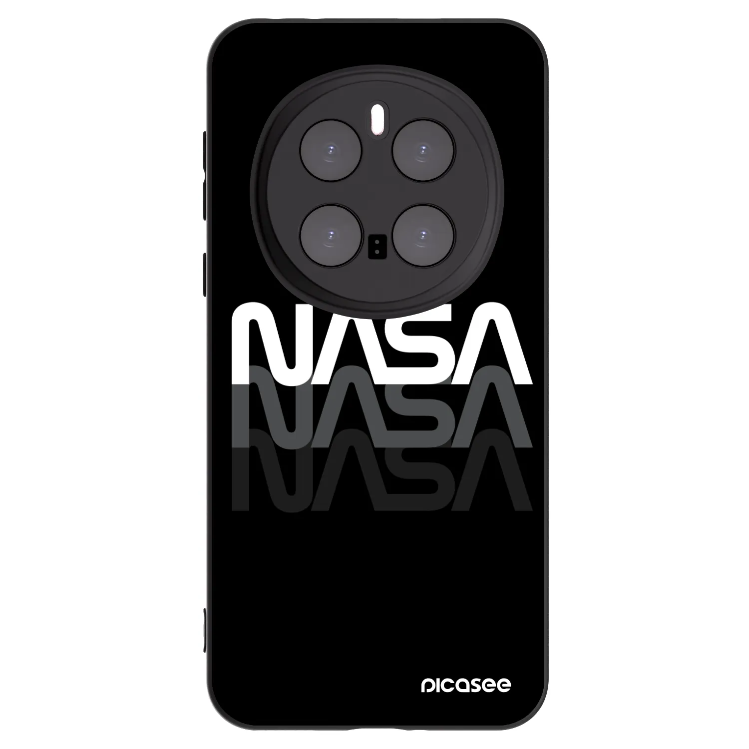 Picasee silikonowe czarne etui na Honor Magic7 Pro 5G - NASA Triple