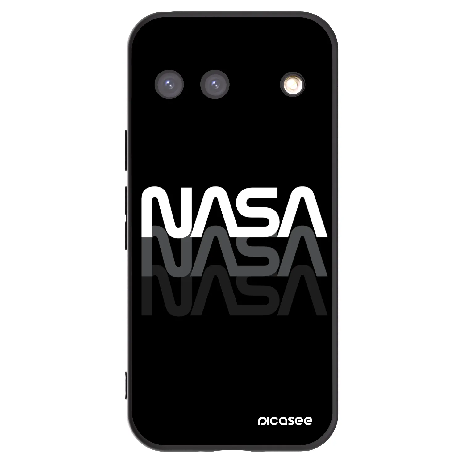 Picasee silikonowe czarne etui na Google Pixel 9 - NASA Triple