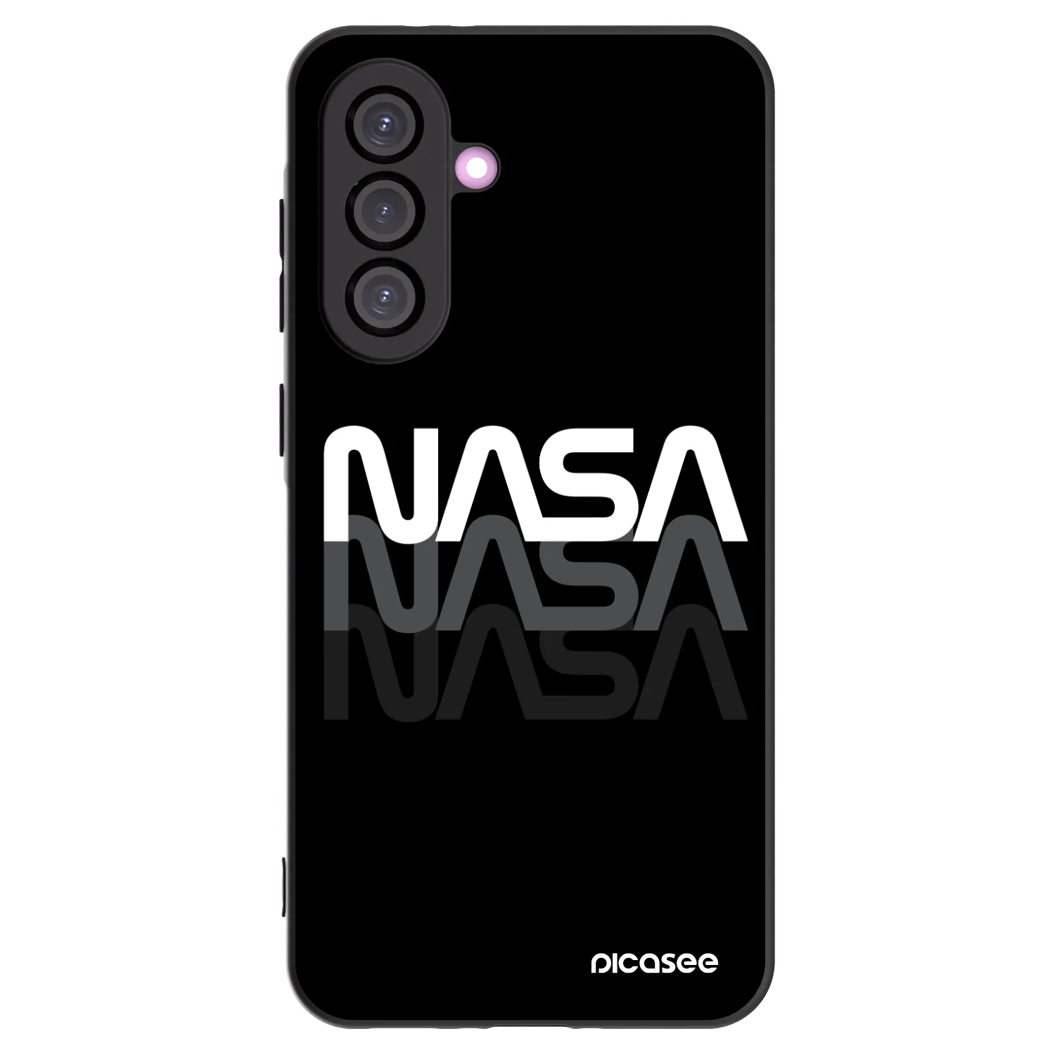 Picasee silikonowe czarne etui na Samsung Galaxy A56 5G A566B - NASA Triple