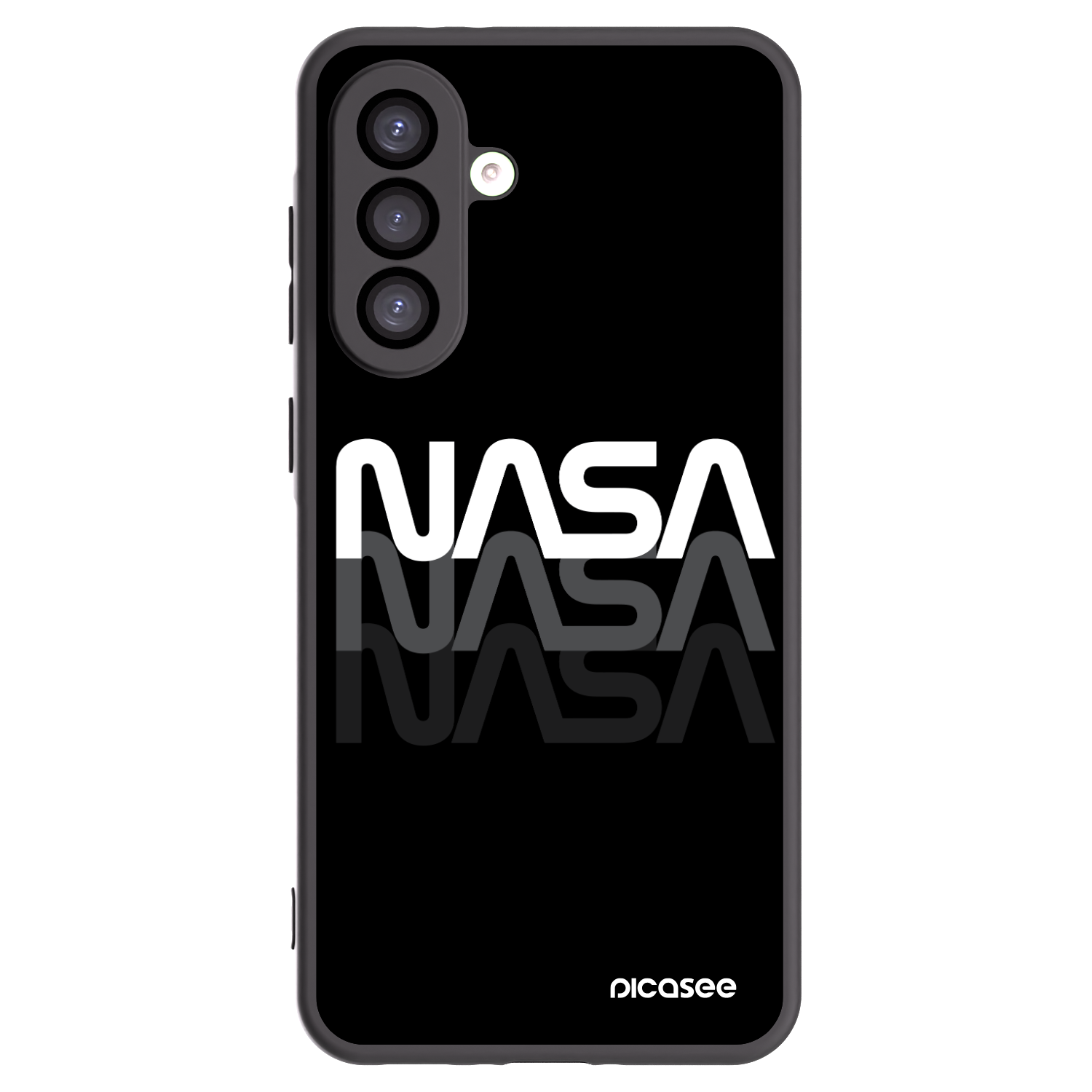 Picasee silikonowe czarne etui na Samsung Galaxy A26 5G A266B - NASA Triple
