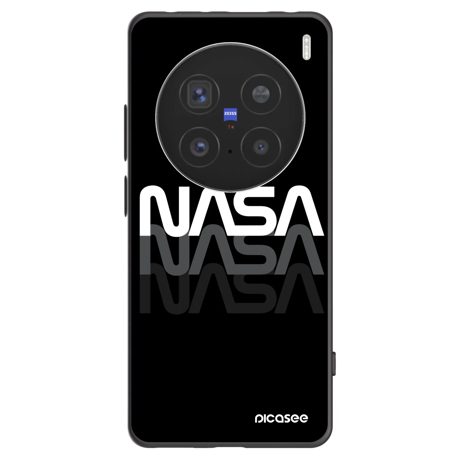 Picasee silikonowe czarne etui na Vivo X200 Pro - NASA Triple
