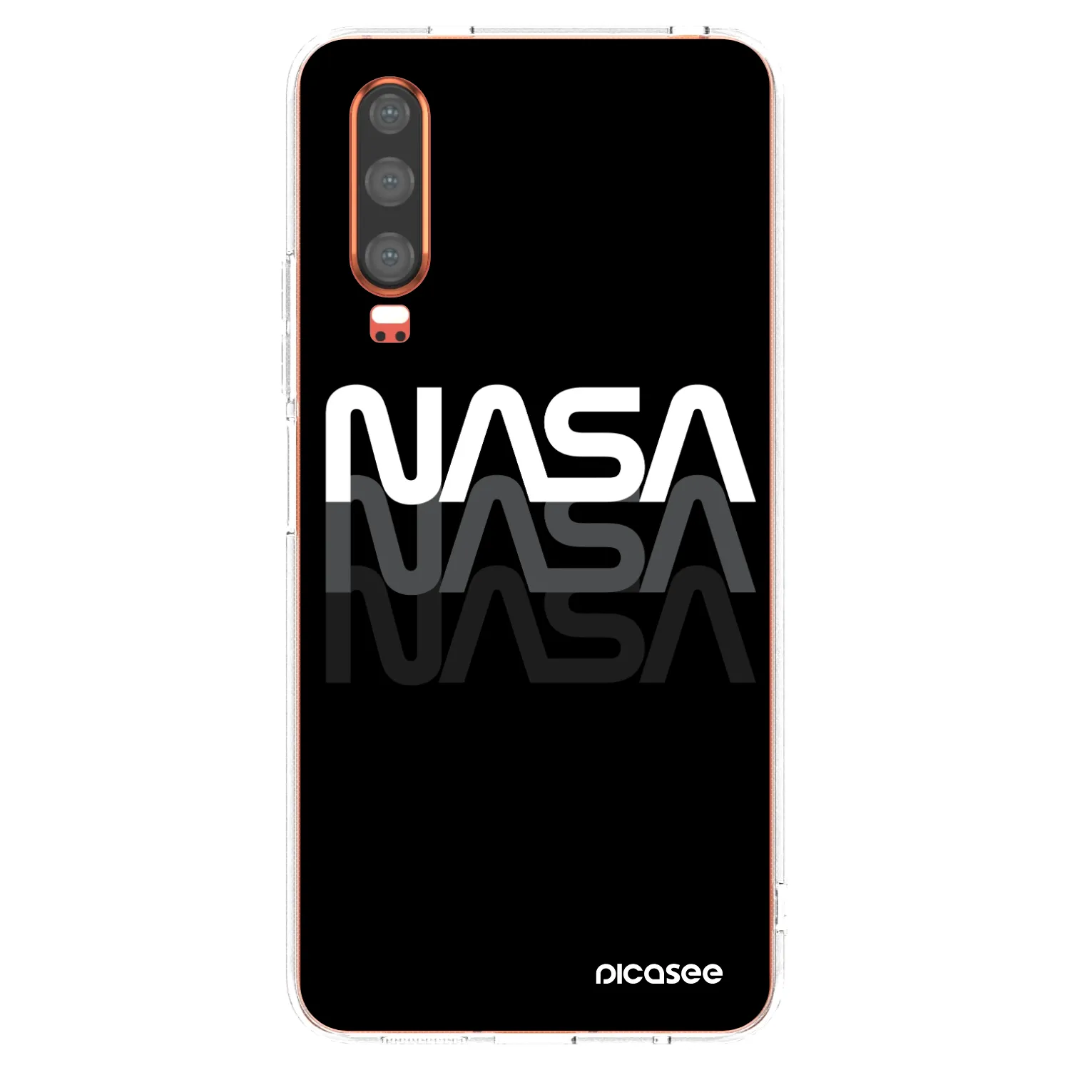 Picasee silikonowe przeźroczyste etui na Huawei P30 - NASA Triple