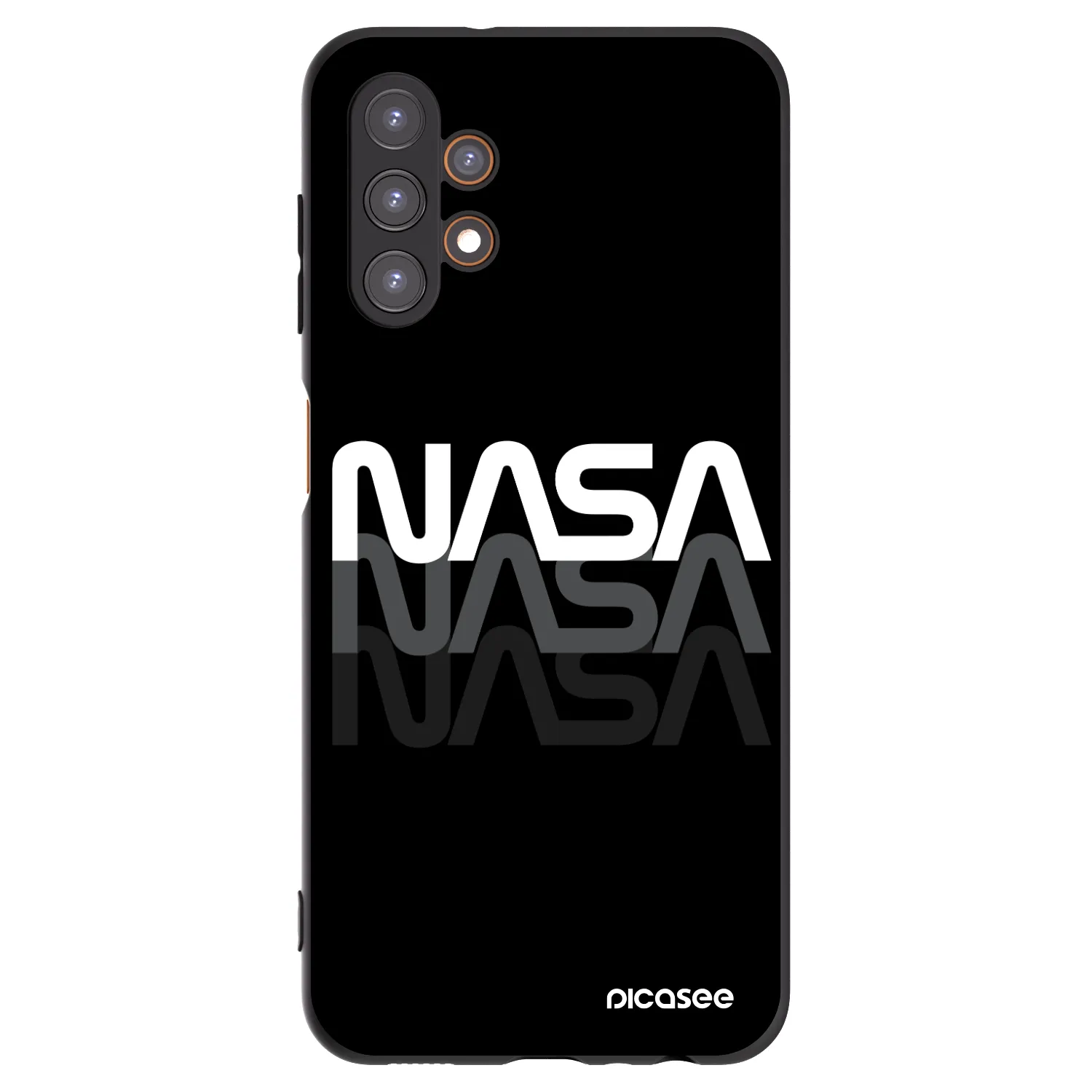 Picasee silikonowe czarne etui na Samsung Galaxy A13 5G - NASA Triple