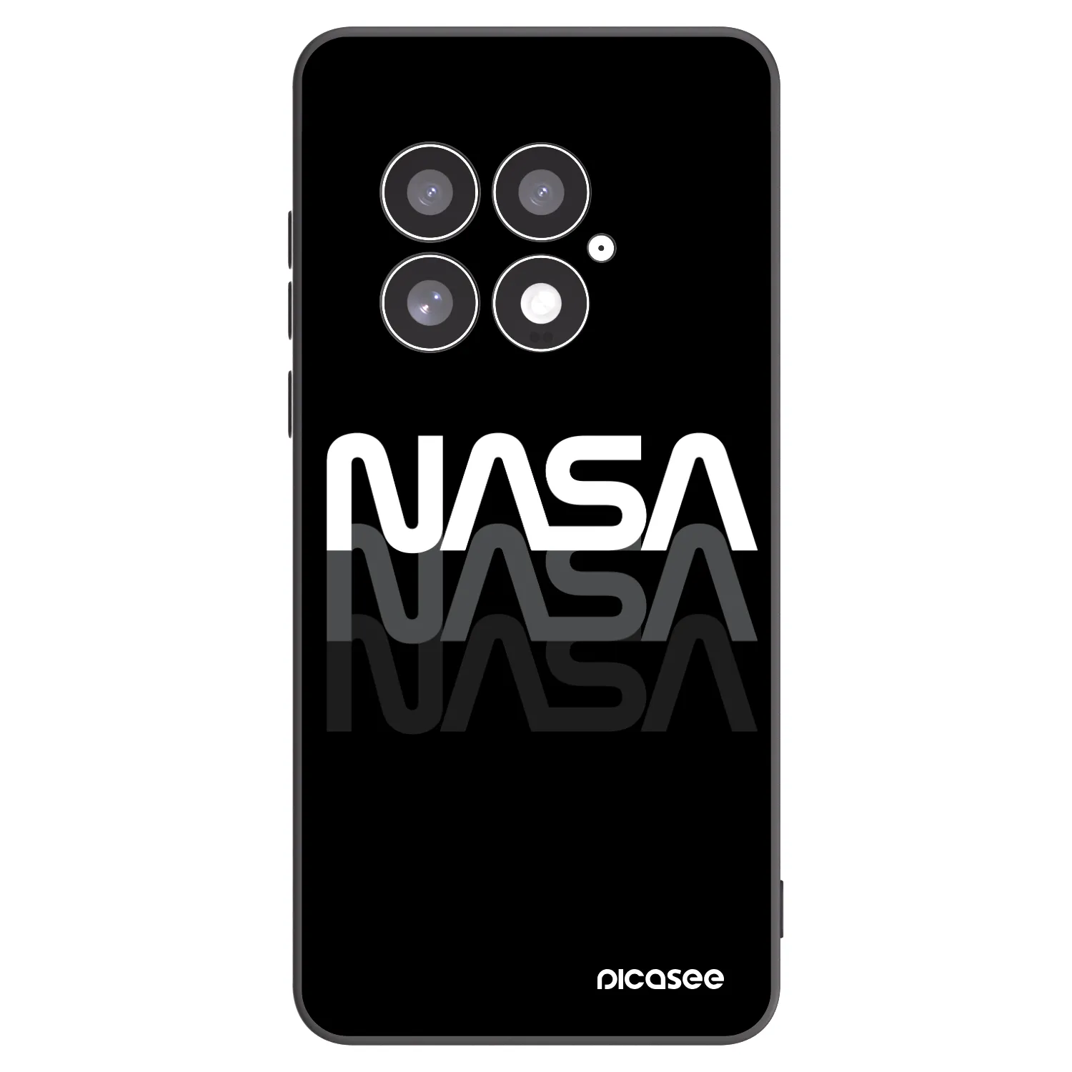 Picasee silikonowe czarne etui na OnePlus 13 5G - NASA Triple