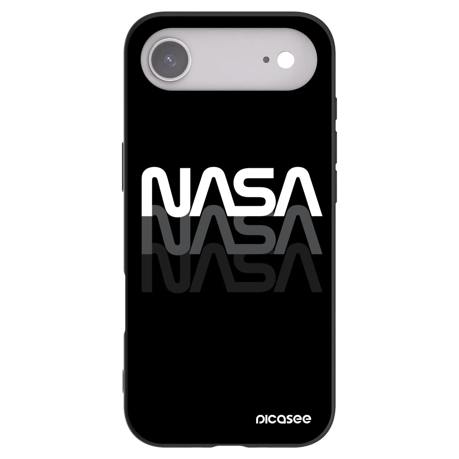 Picasee silikonowe czarne etui na Apple iPhone Air - NASA Triple