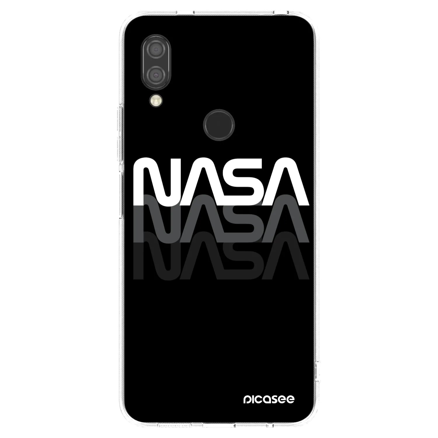 Picasee silikonowe przeźroczyste etui na Xiaomi Redmi 7 - NASA Triple