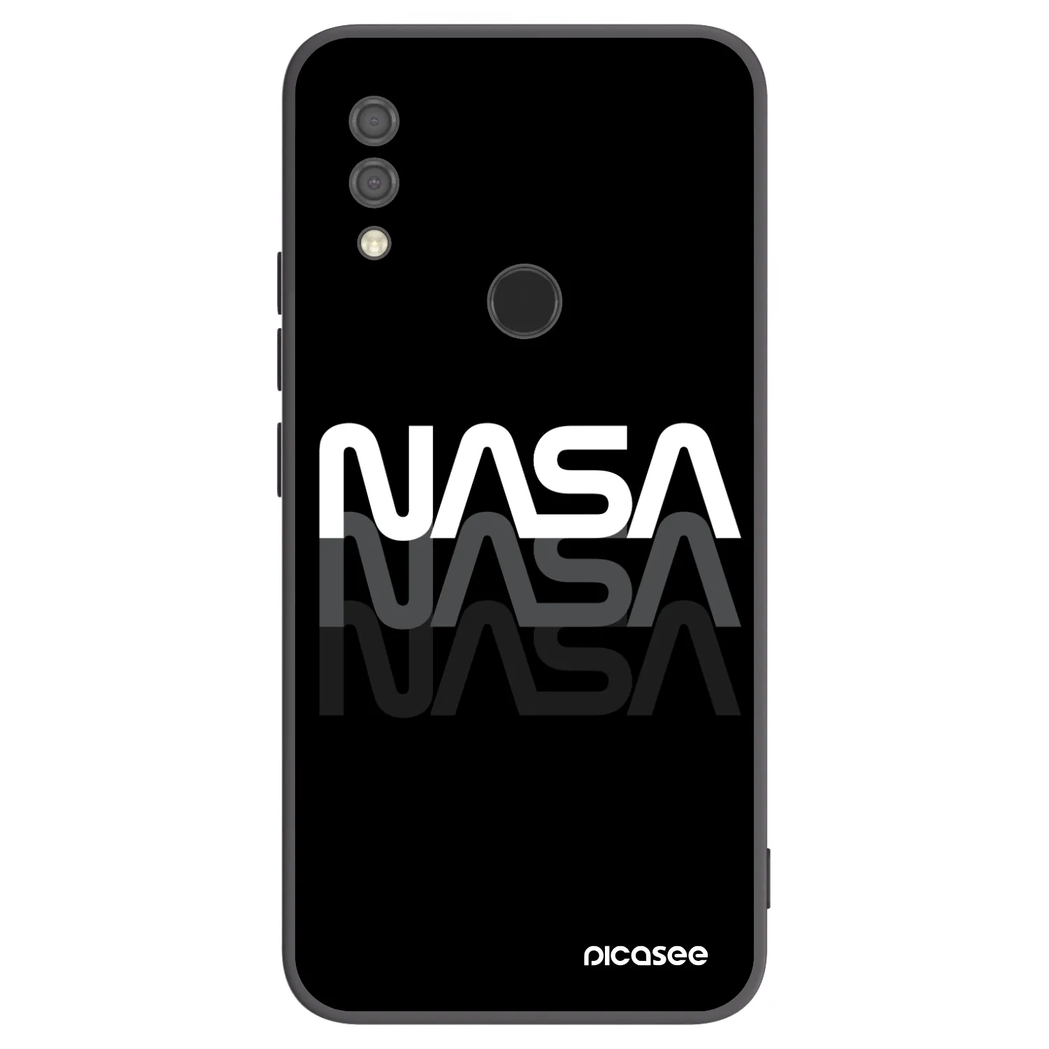 Picasee silikonowe czarne etui na Xiaomi Redmi 7 - NASA Triple