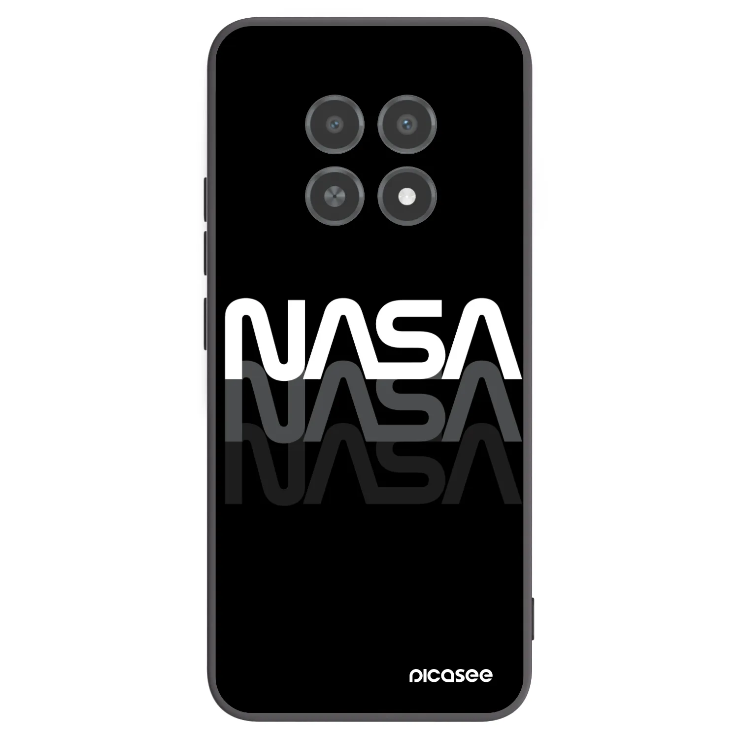 Picasee silikonowe czarne etui na Realme 12X - NASA Triple