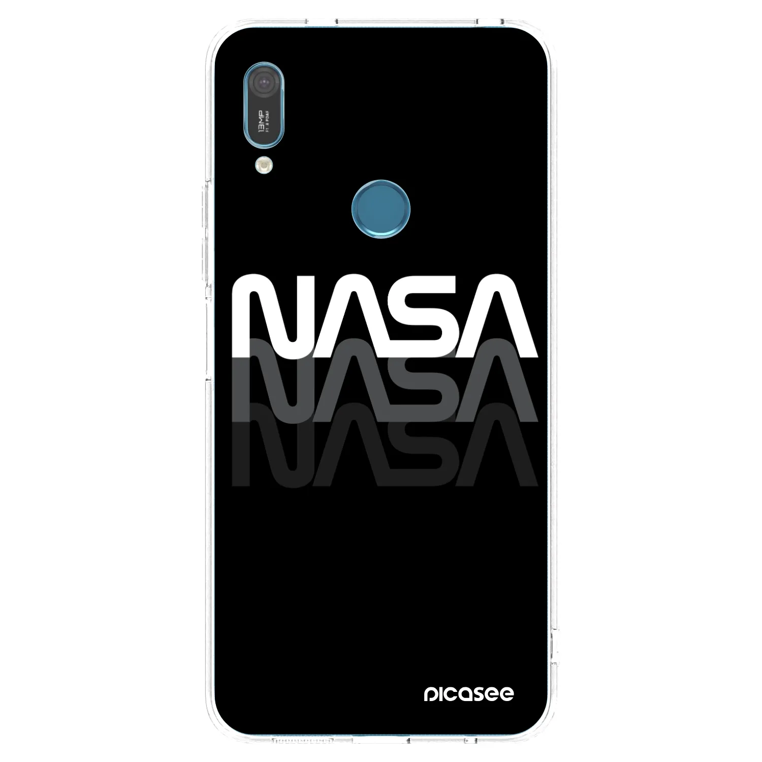 Picasee silikonowe przeźroczyste etui na Huawei Y6 2019 - NASA Triple