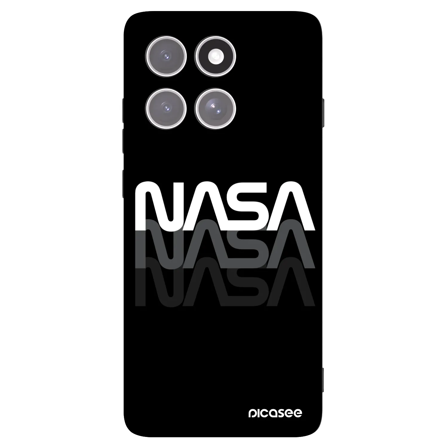 Picasee silikonowe czarne etui na Motorola Edge 60 Pro - NASA Triple