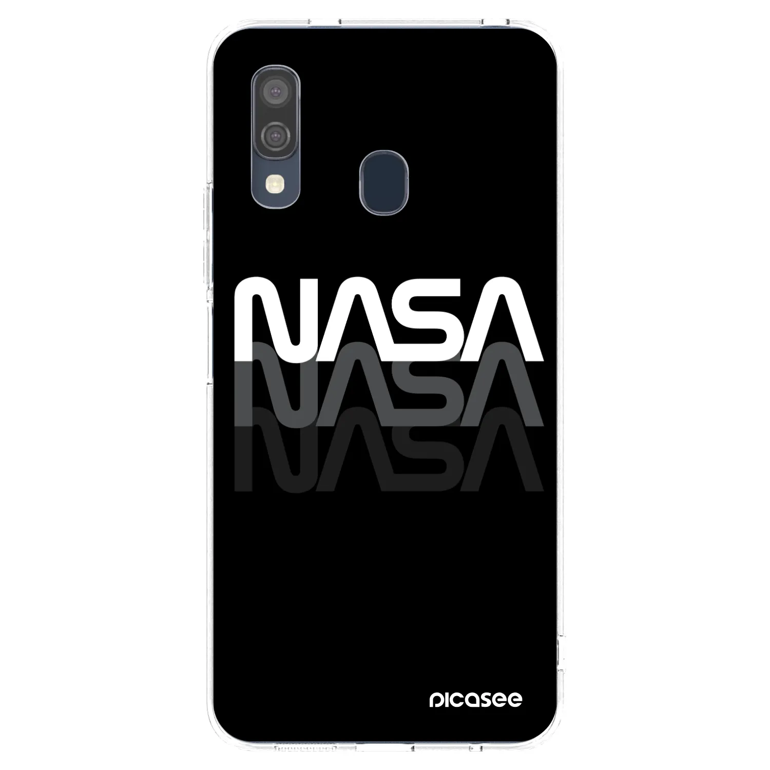 Picasee silikonowe przeźroczyste etui na Samsung Galaxy A40 A405F - NASA Triple